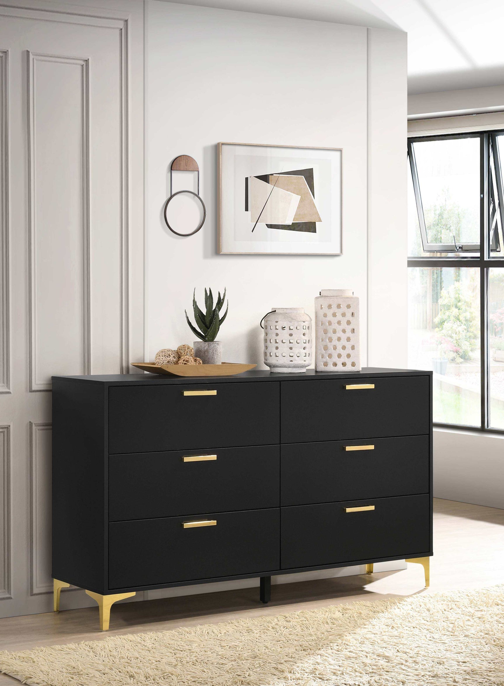 Kendall Black / Gold Dresser - Ornate Home