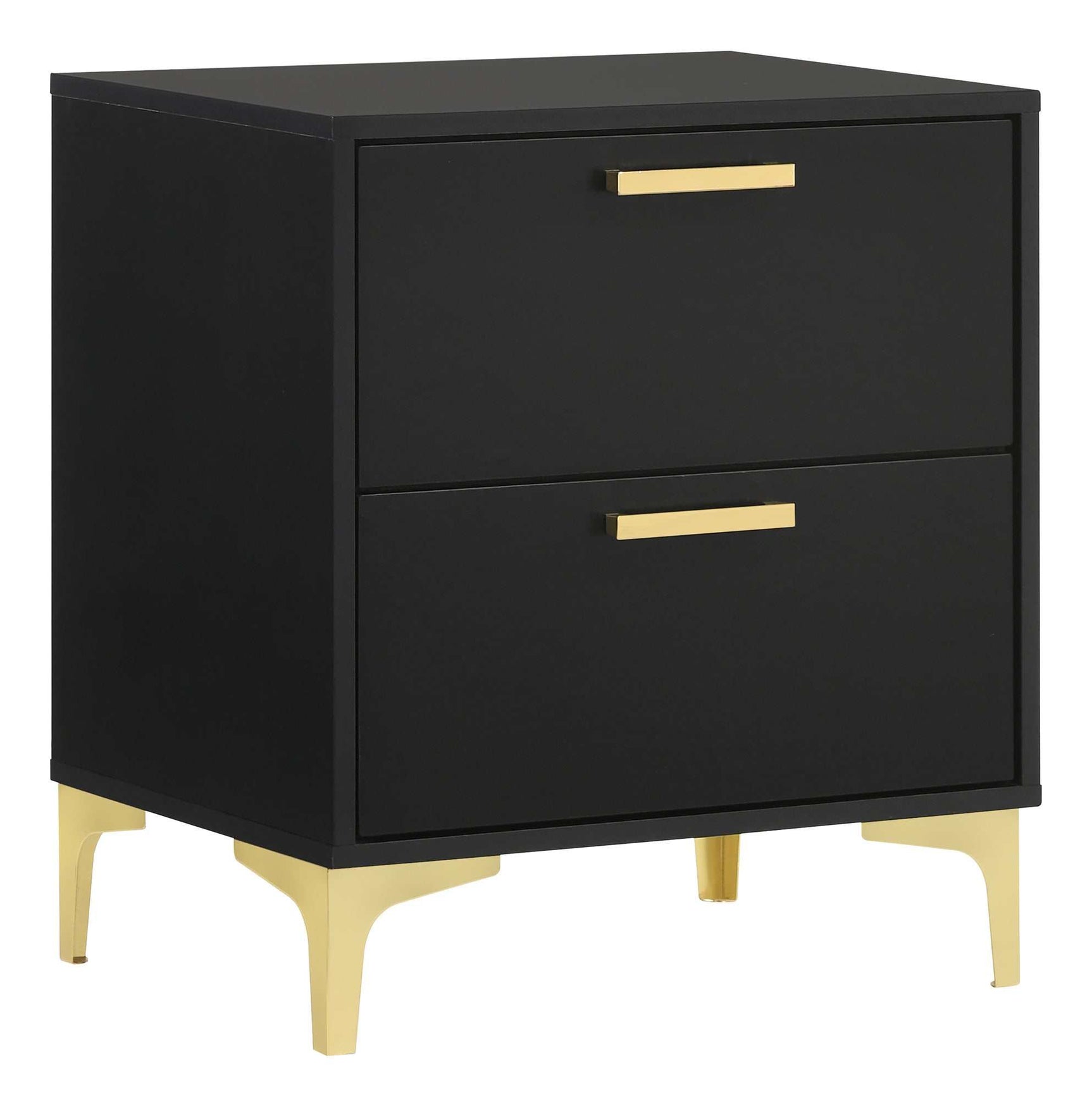 Kendall Black & Gold Nightstand - Ornate Home