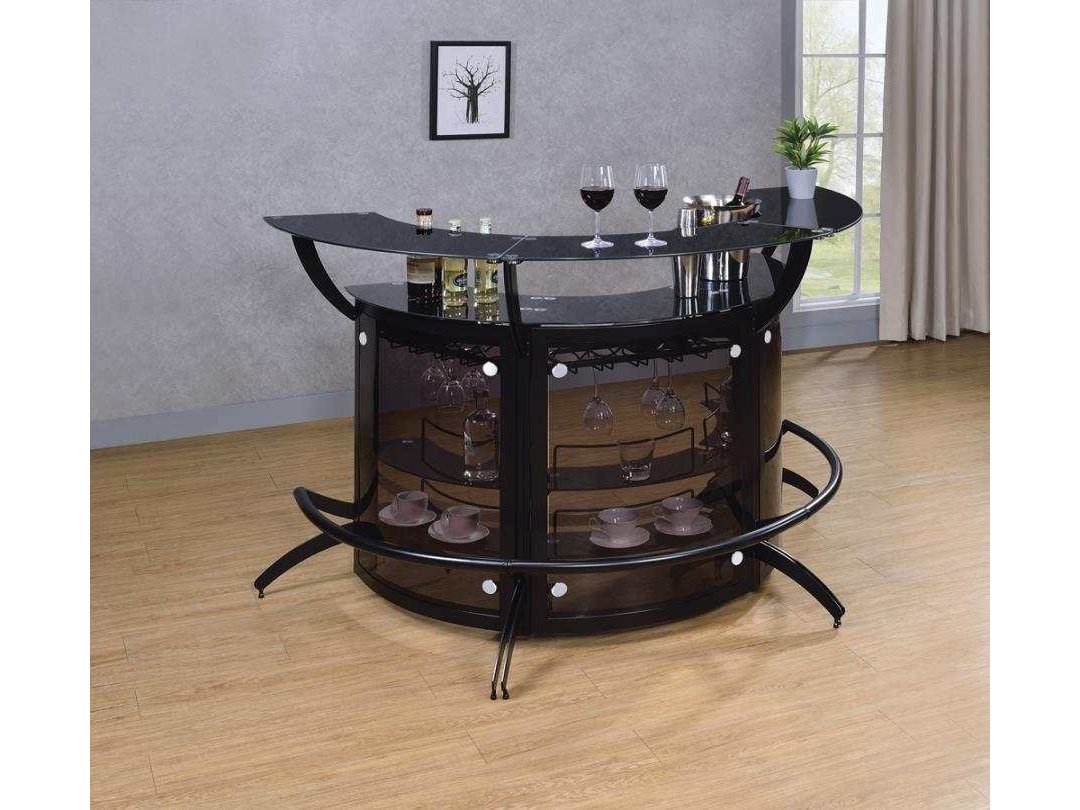 Kendall Black & Smoke Bar Unit (Set Of 3) - Ornate Home