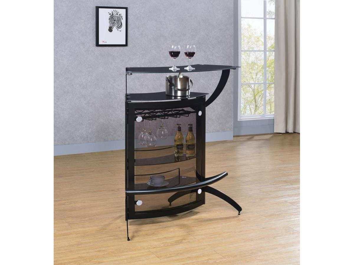 Kendall Black & Smoked Bar Unit - Ornate Home