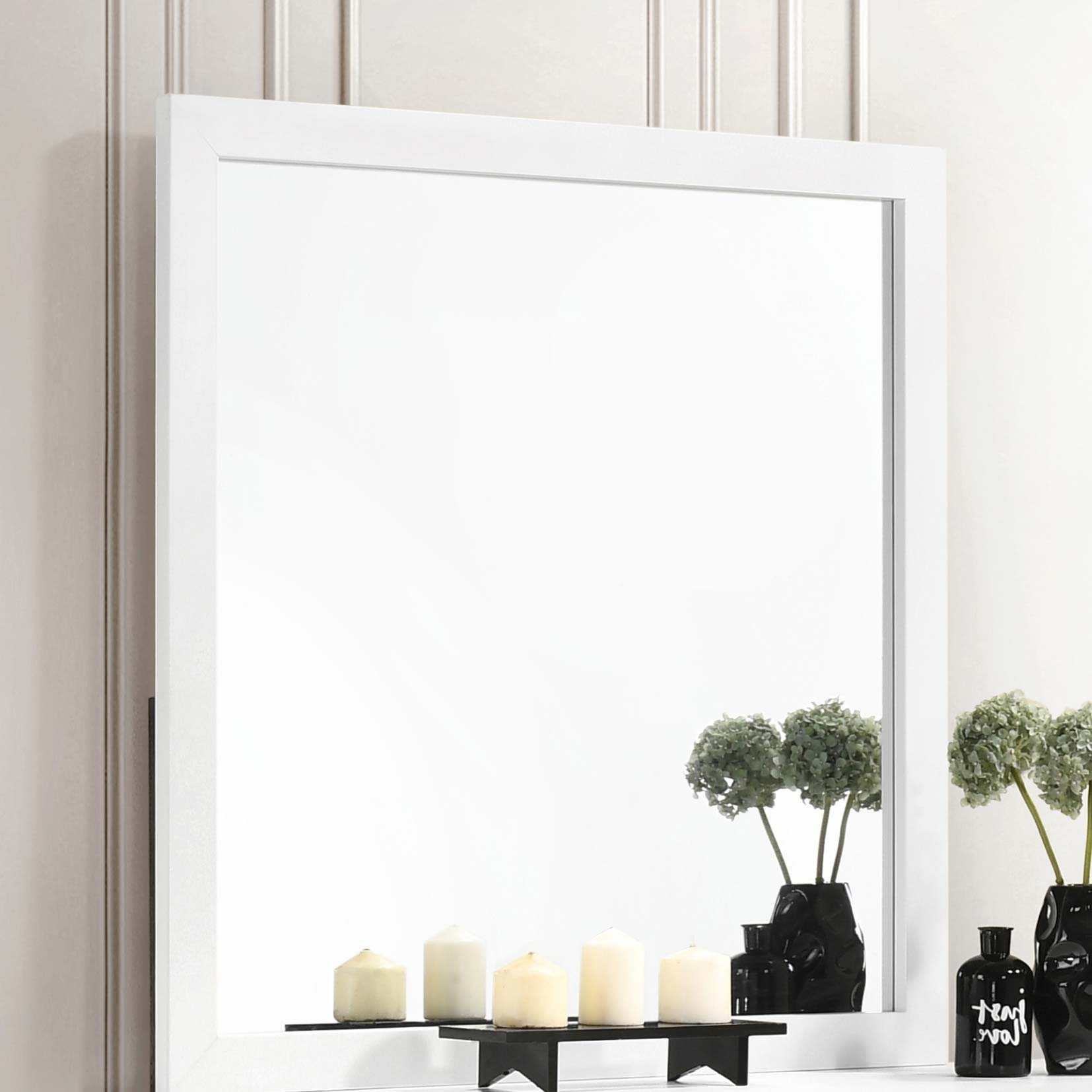 Kendall White Dresser Mirror - Ornate Home