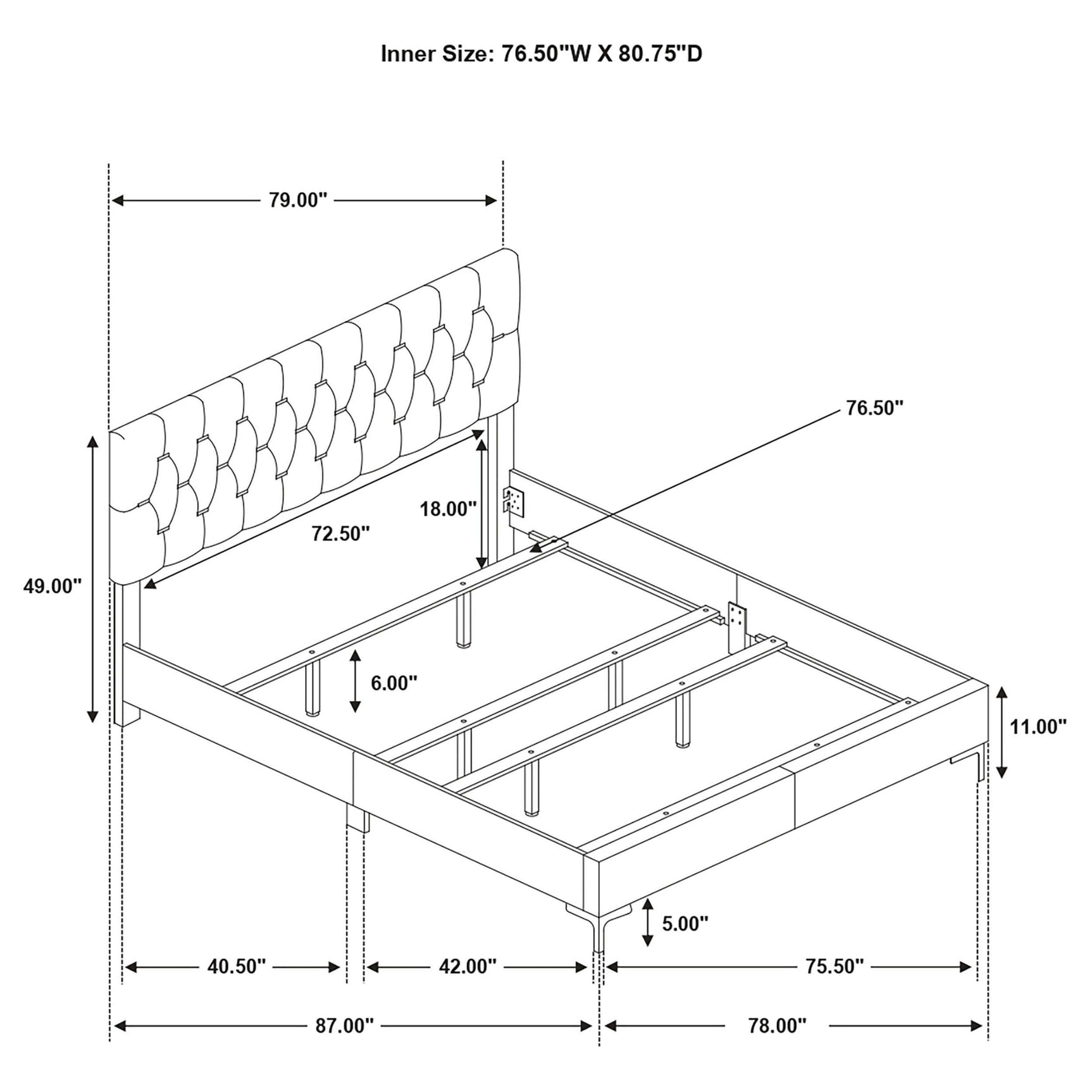 Kendall White / Gold Eastern King Bed 5 Pc Set - Ornate Home