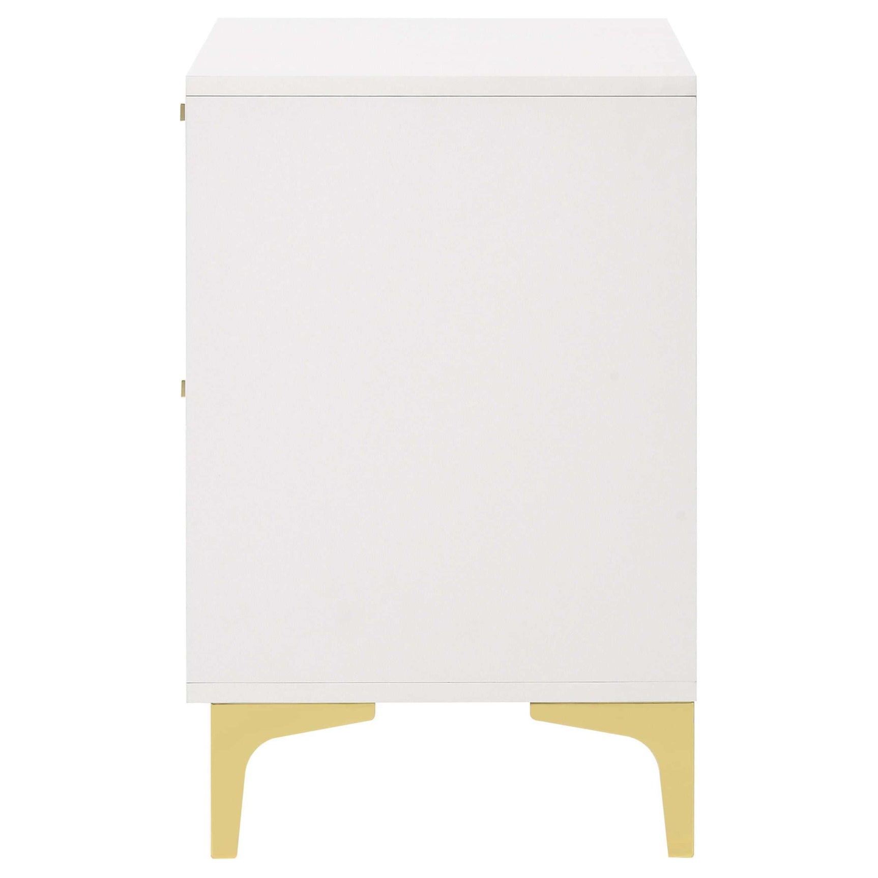 Kendall White / Gold Nightstand - Ornate Home