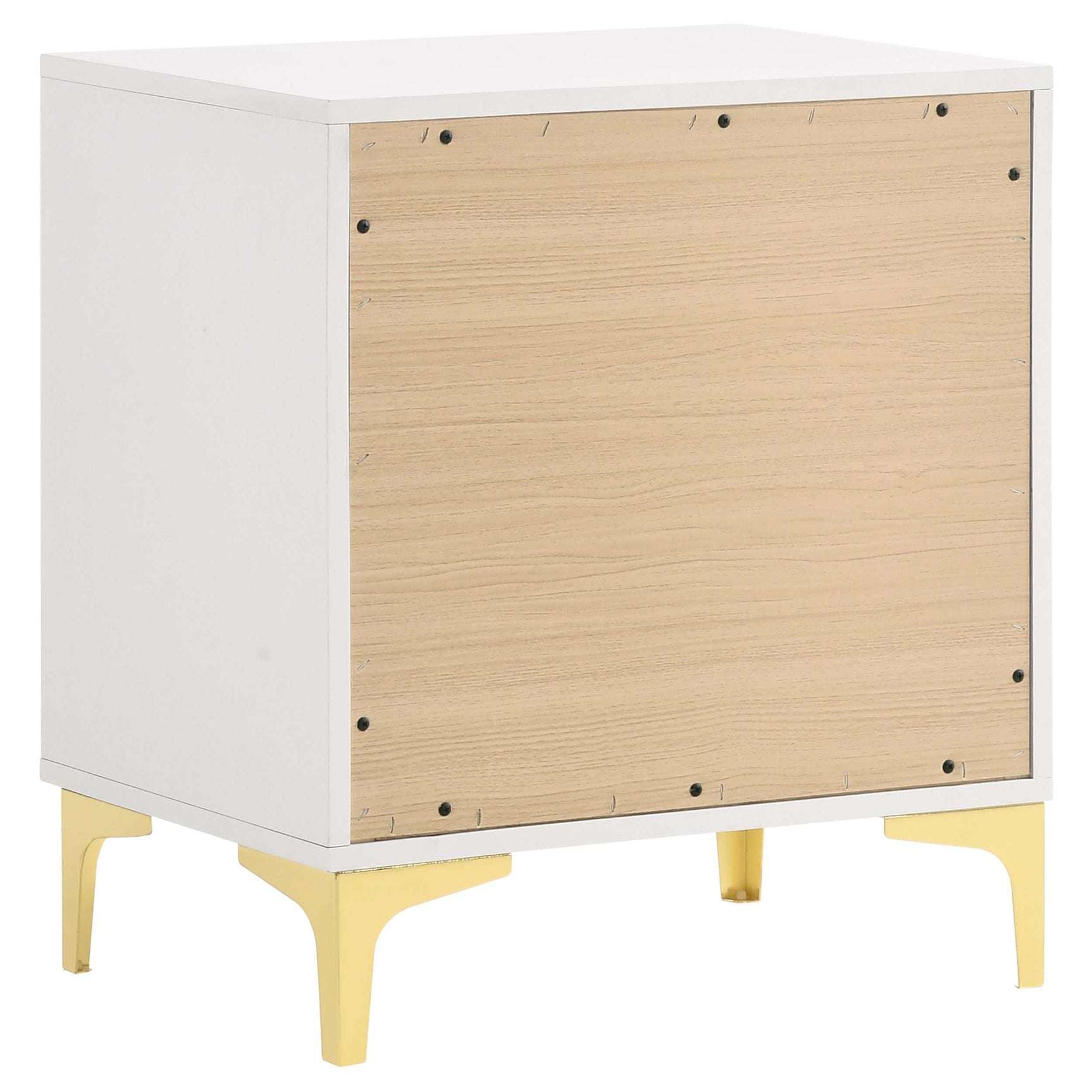 Kendall White / Gold Nightstand - Ornate Home