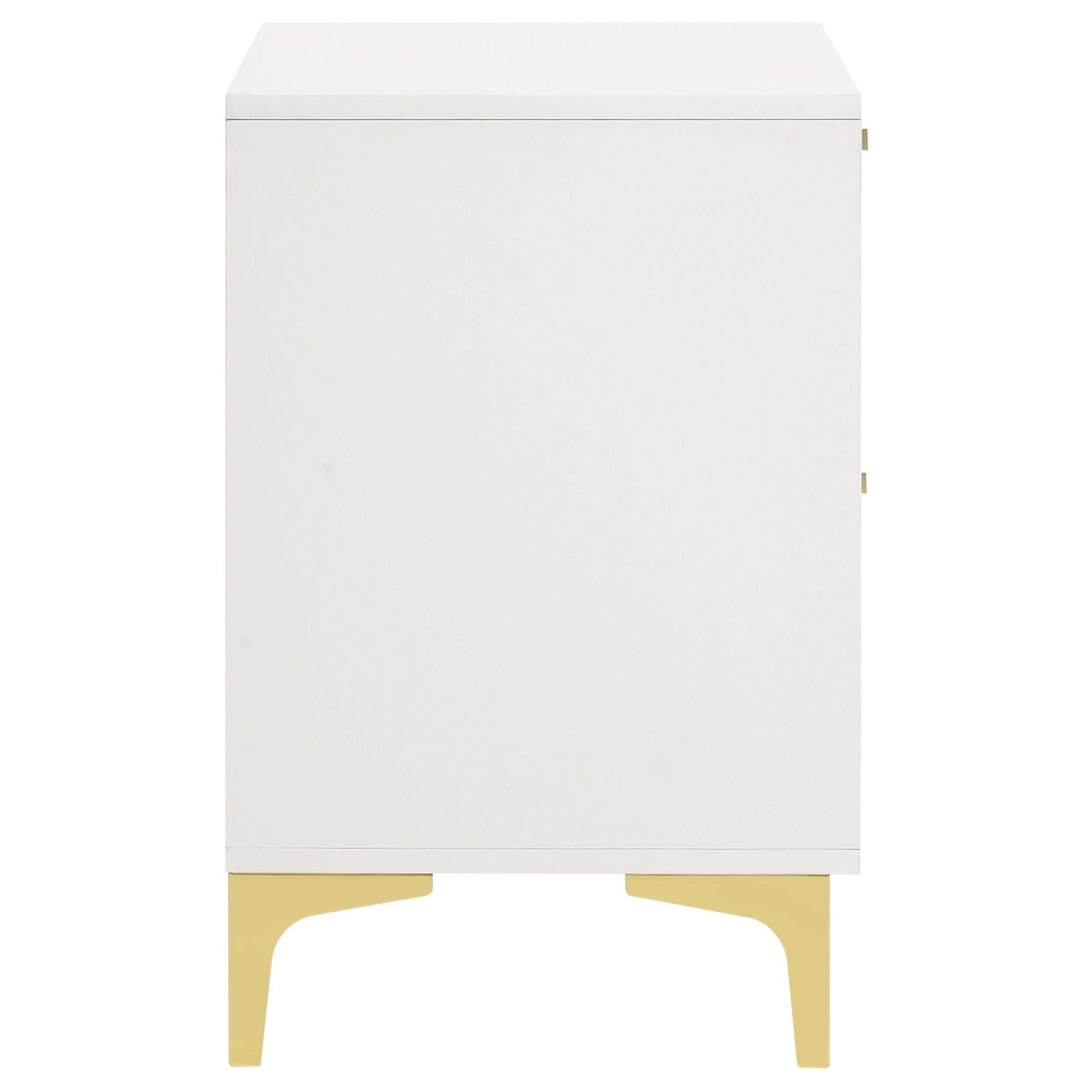 Kendall White / Gold Nightstand - Ornate Home