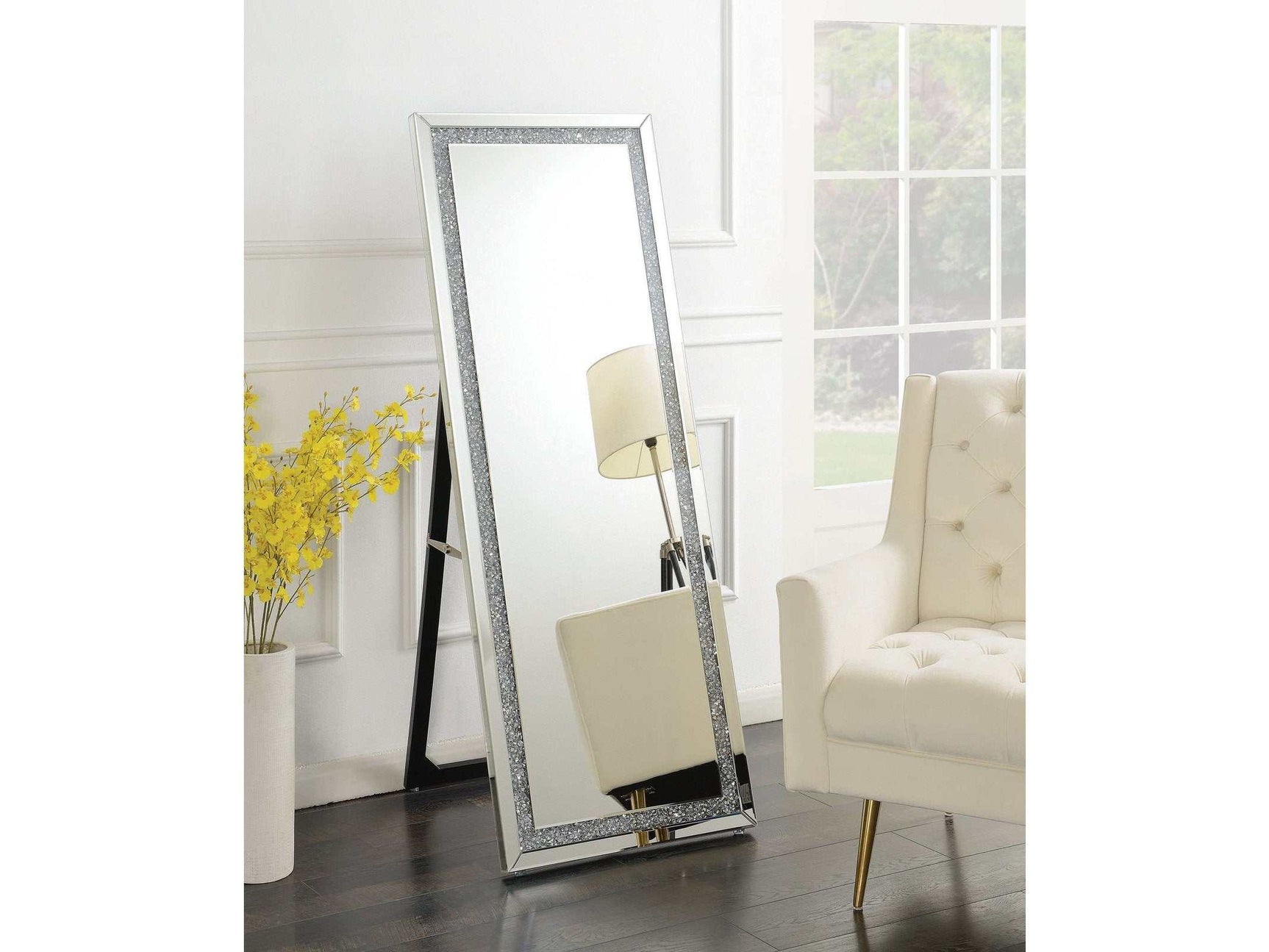 Kerys Silver Cheval Floor Mirror - Ornate Home