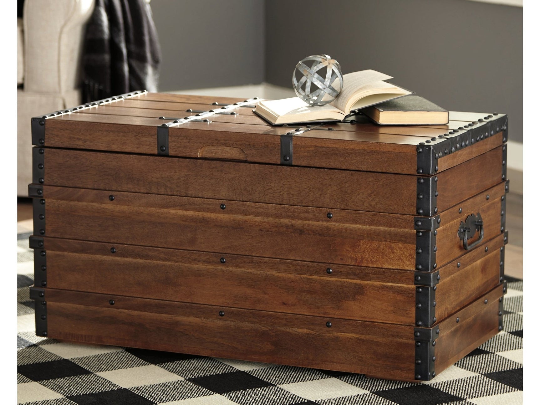 Kettleby Brown Storage Trunk - Ornate Home