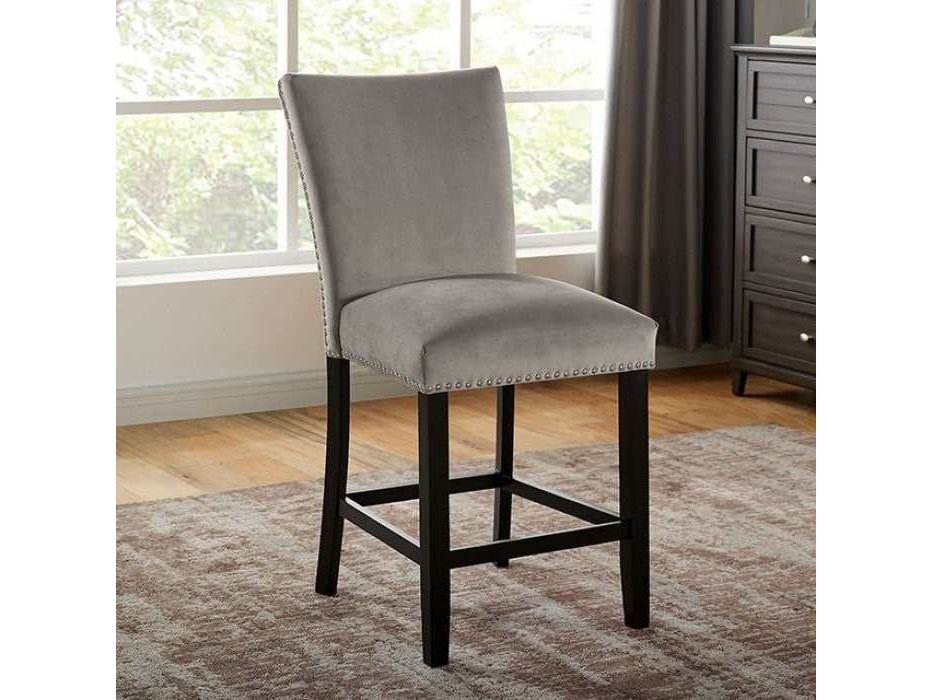 Kian II Light Gray & Black Counter Height Chair (Set of 2) - Ornate Home