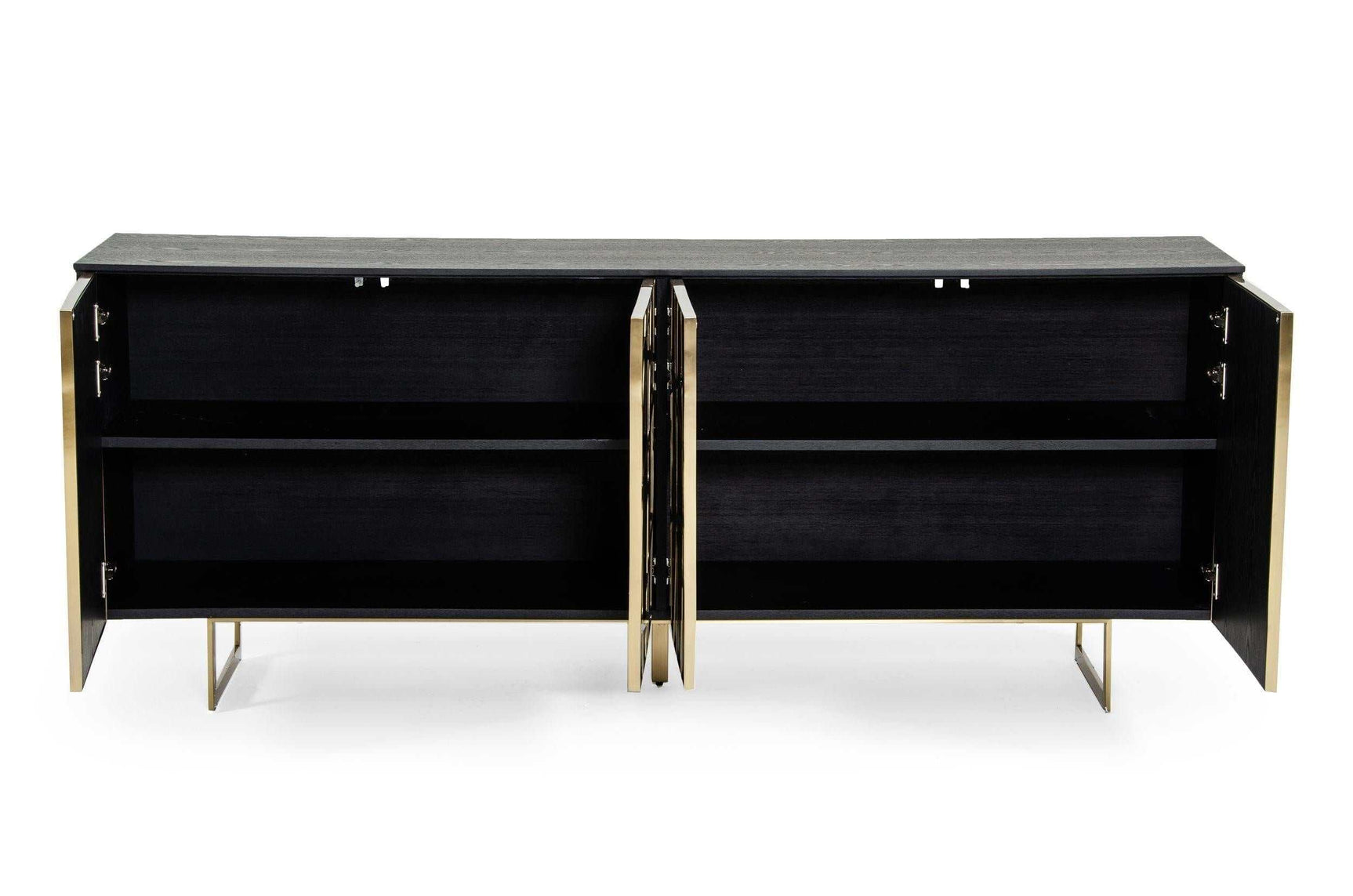 Kilson Black Oak & Champagne Gold Buffet/Console - Ornate Home