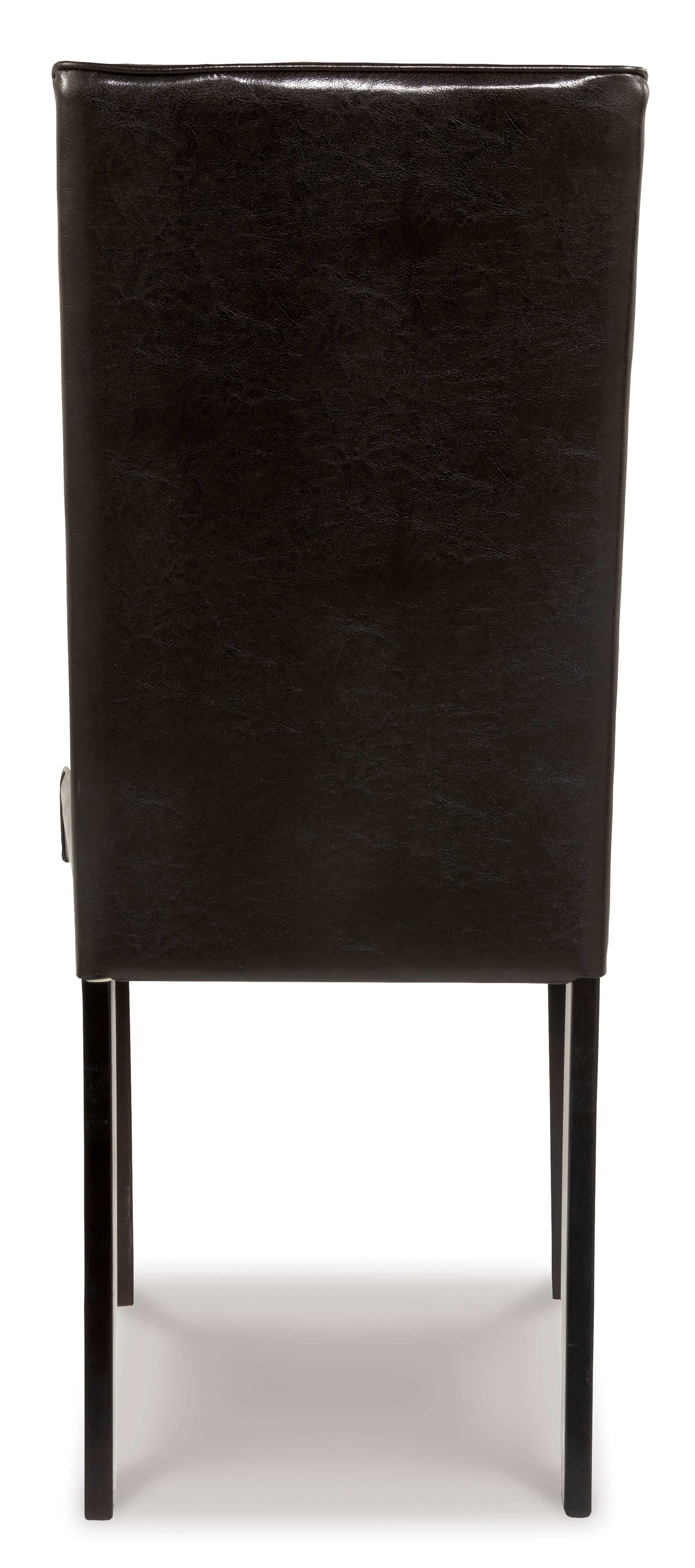 Kimonte Dark Brown Faux Leather Dining Chair (Set of 2) - Ornate Home