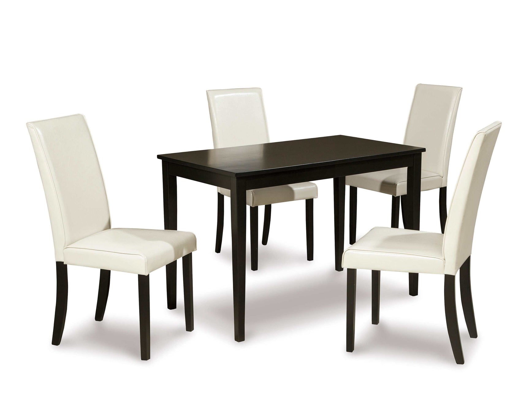 Kimonte Faux Leather Dining Room Set / 5pc - Ornate Home