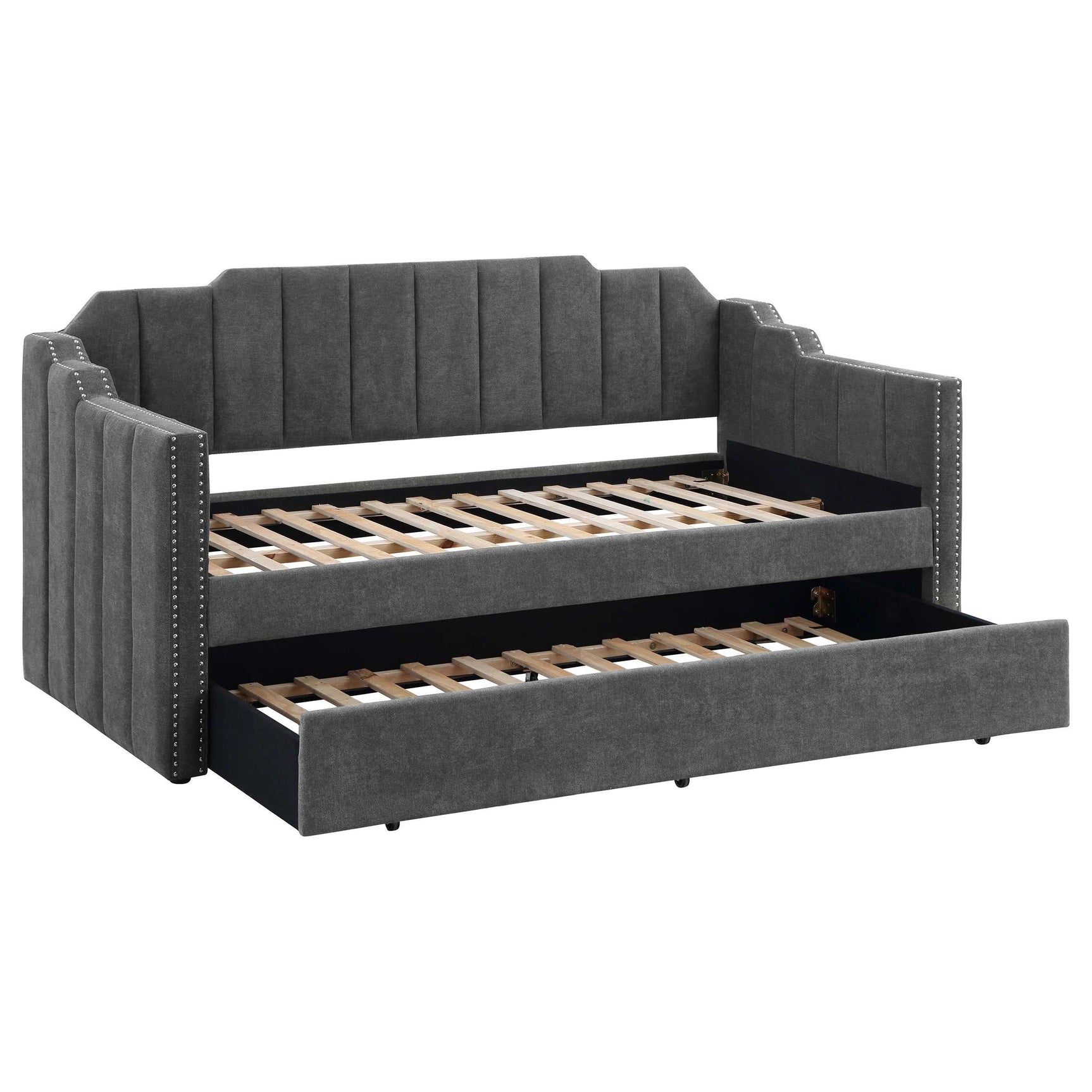 Kingston Charcoal Twin Daybed W/ Trundle - Ornate Home