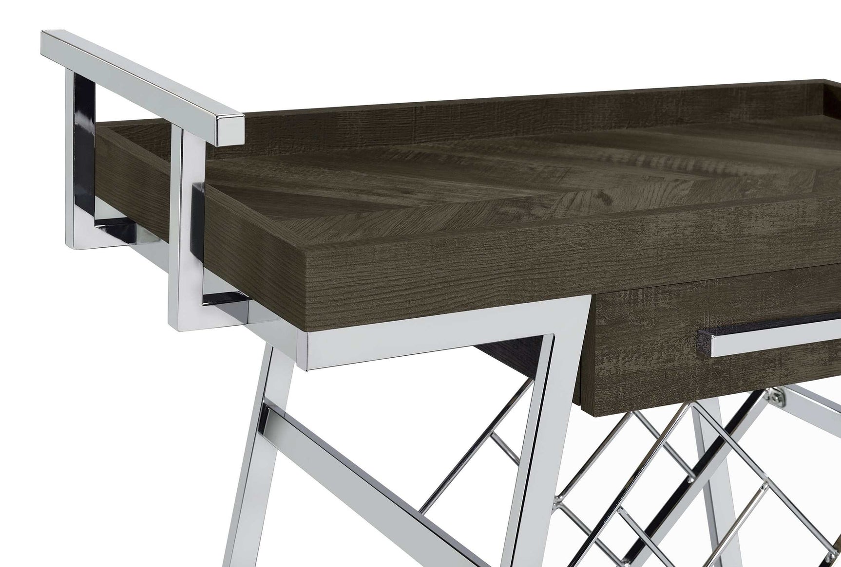 Kinney Grey Bar Cart - Ornate Home