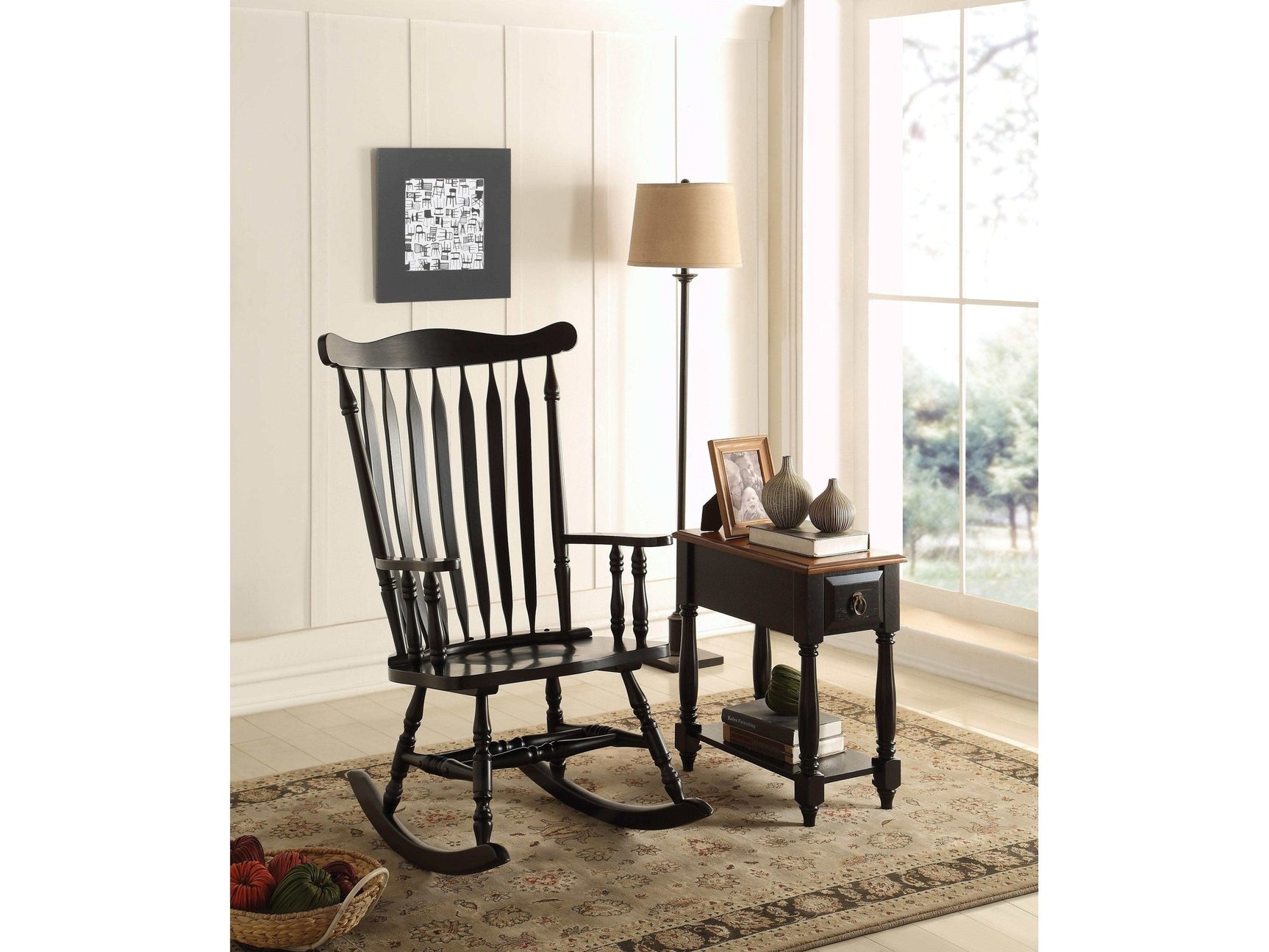 Kloris Black Rocking Chair - Ornate Home