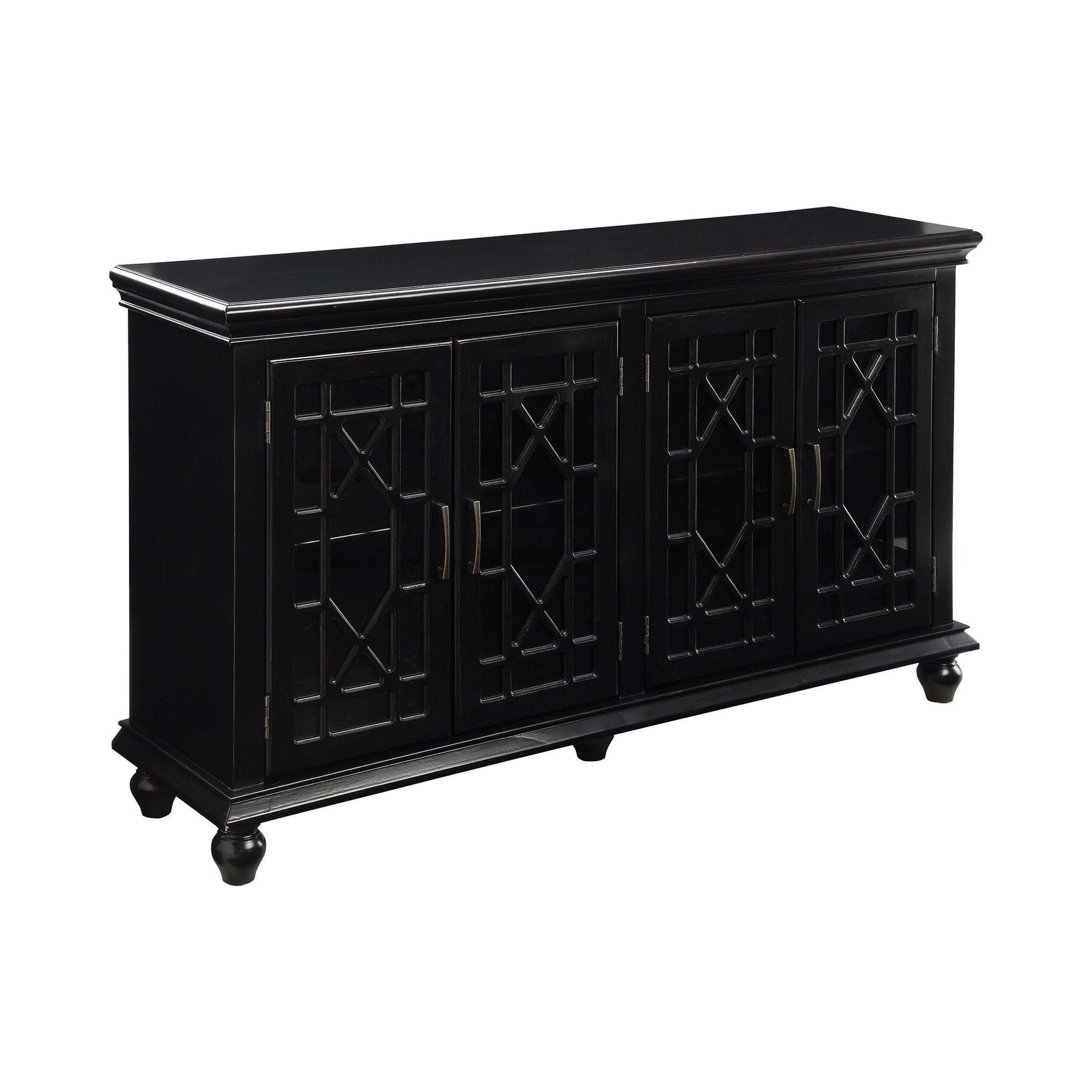 Kovu Black Accent Cabinet - Ornate Home