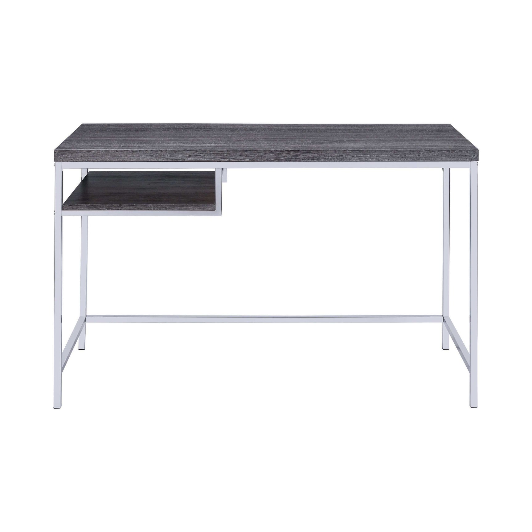 Kravitz Weathered Grey & Chrome Writing Desk - Ornate Home