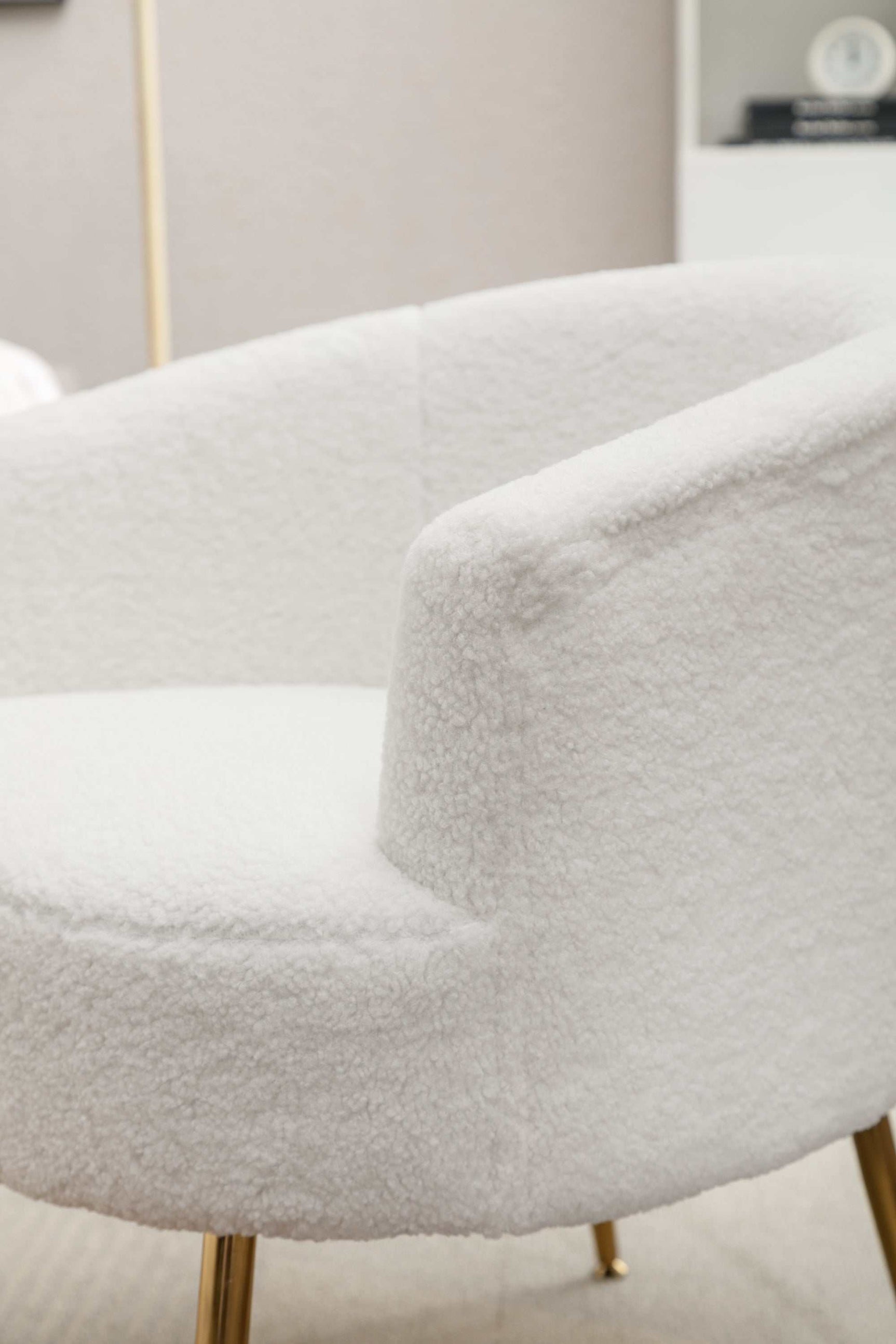 Kruse Teddy Accent Tub Barrel Chair White - Ornate Home