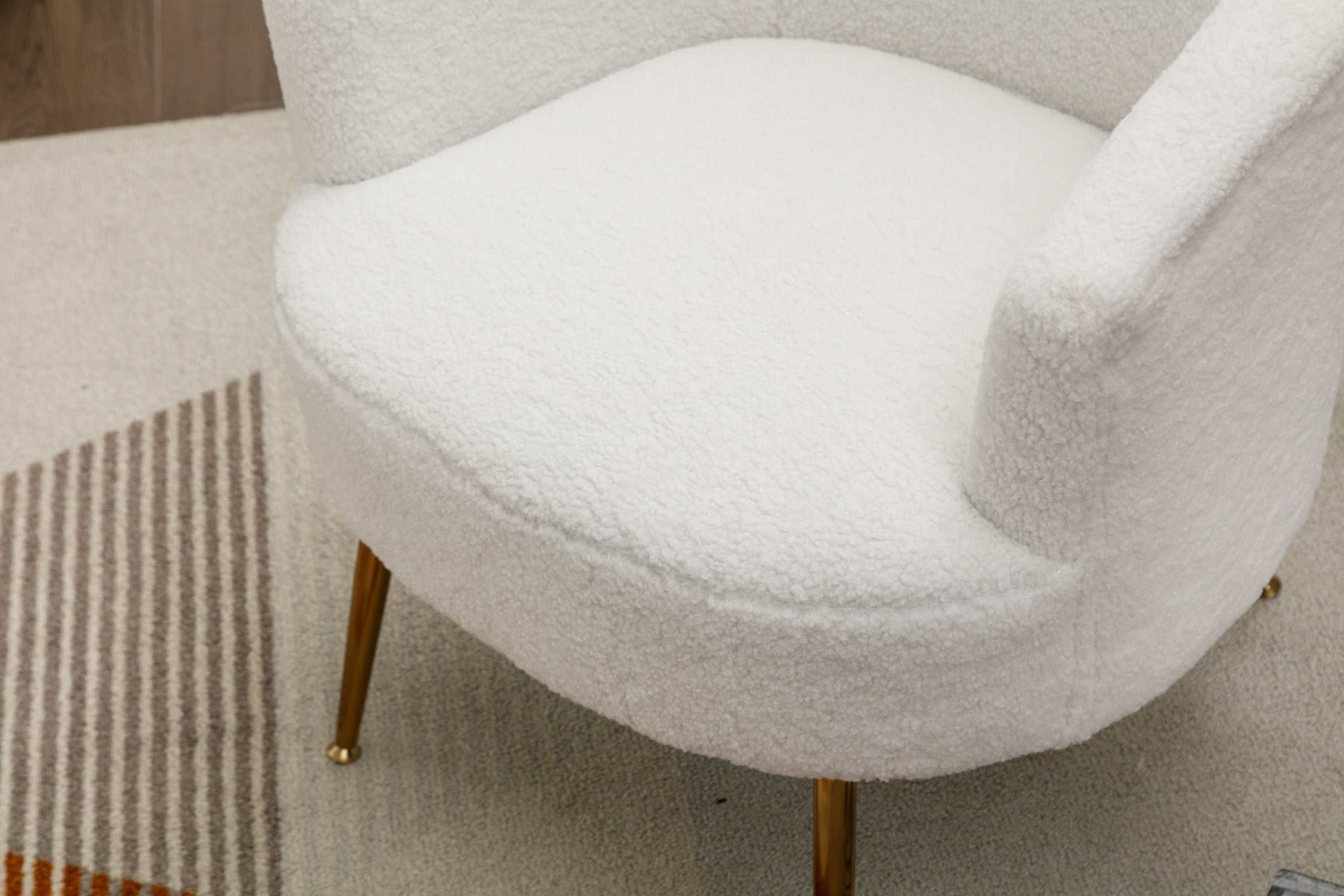 Kruse Teddy Accent Tub Barrel Chair White - Ornate Home