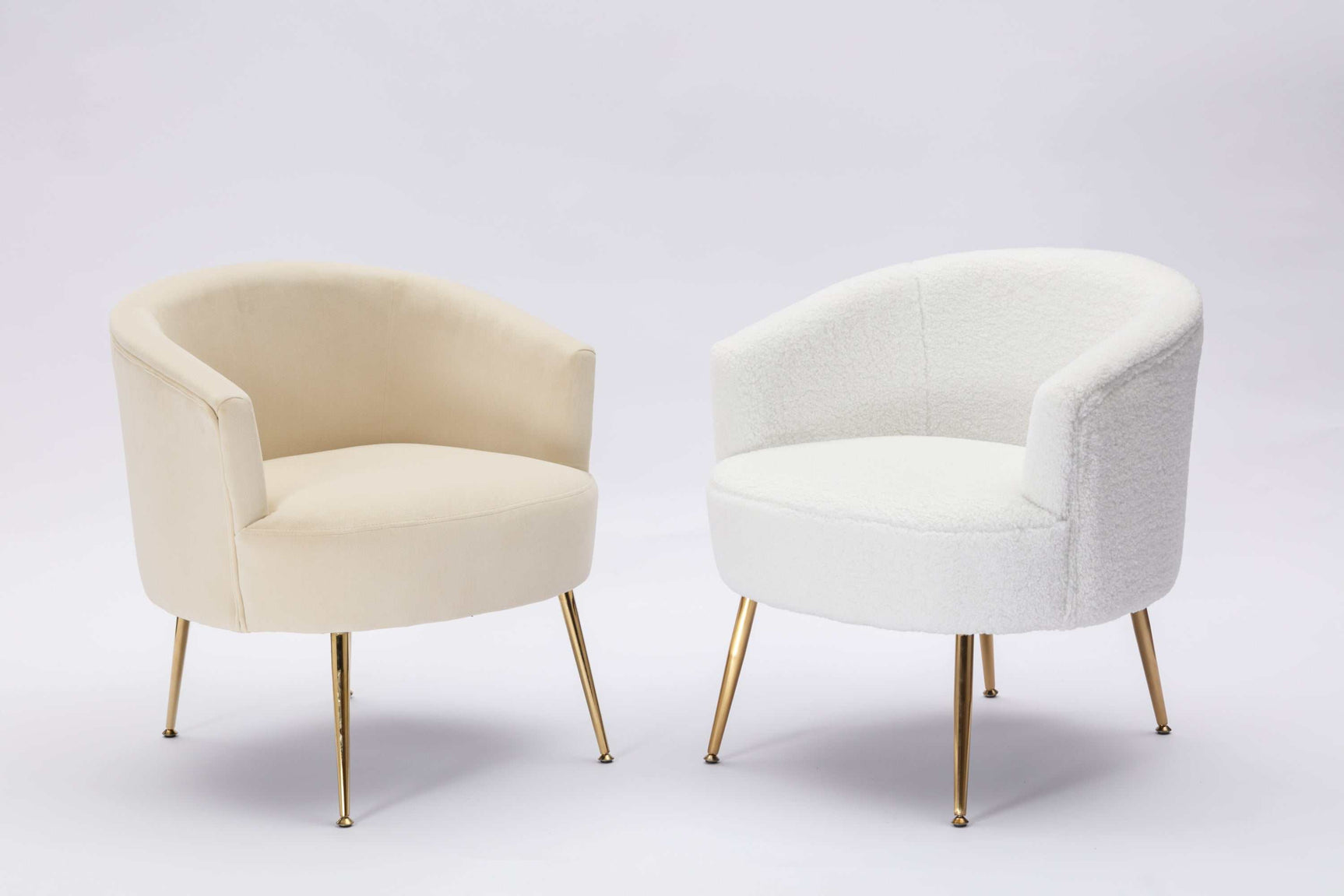 Kruse Teddy Accent Tub Barrel Chair White - Ornate Home