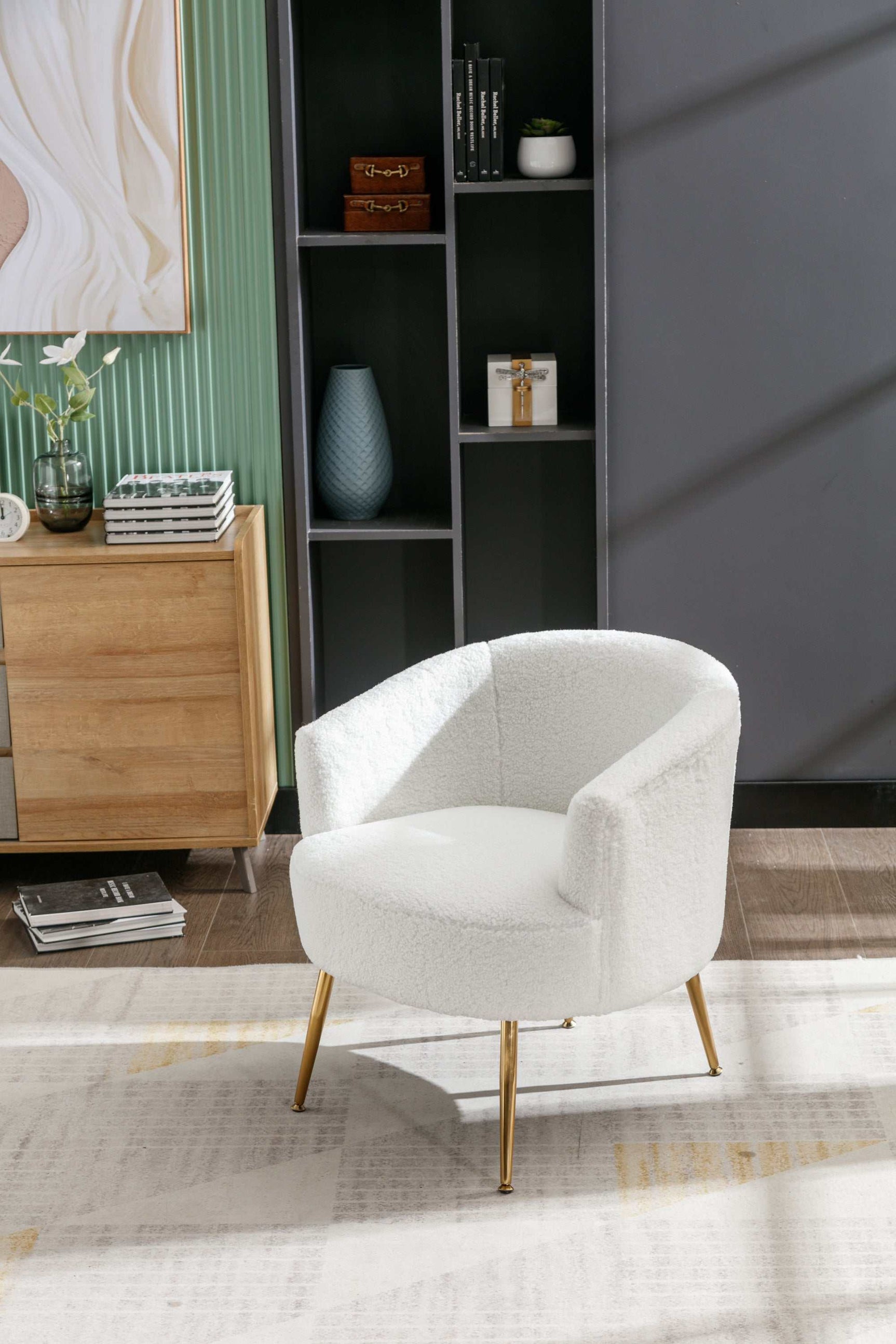 Kruse Teddy Accent Tub Barrel Chair White - Ornate Home