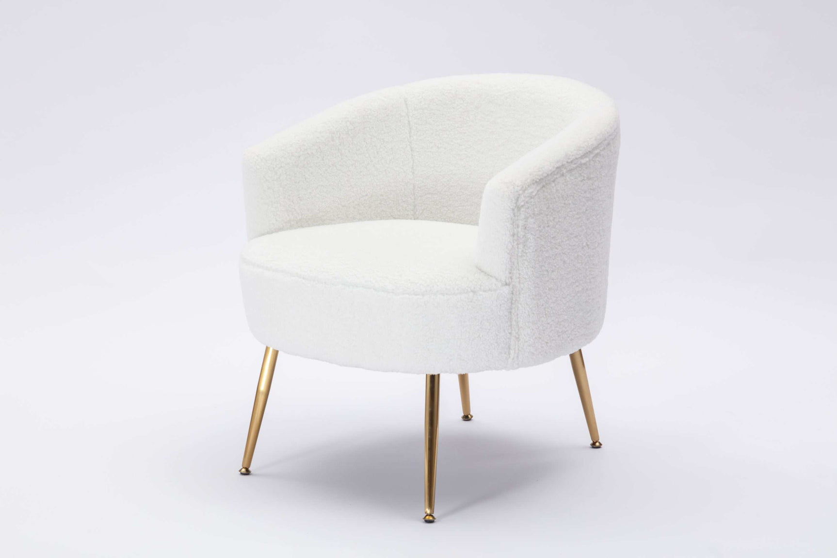 Kruse Teddy Accent Tub Barrel Chair White - Ornate Home