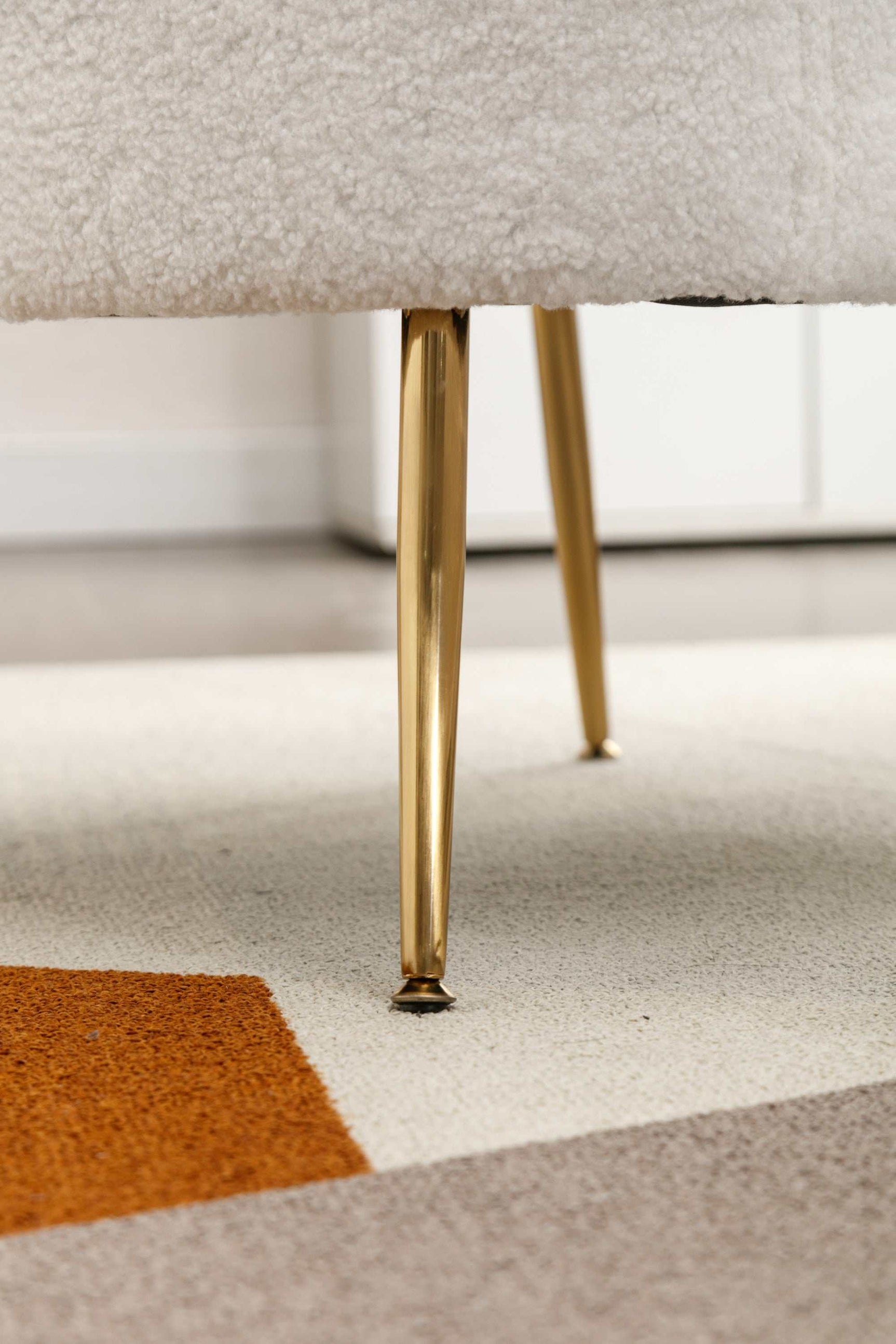 Kruse Velvet Accent Tub Barrel Chair Beige - Ornate Home