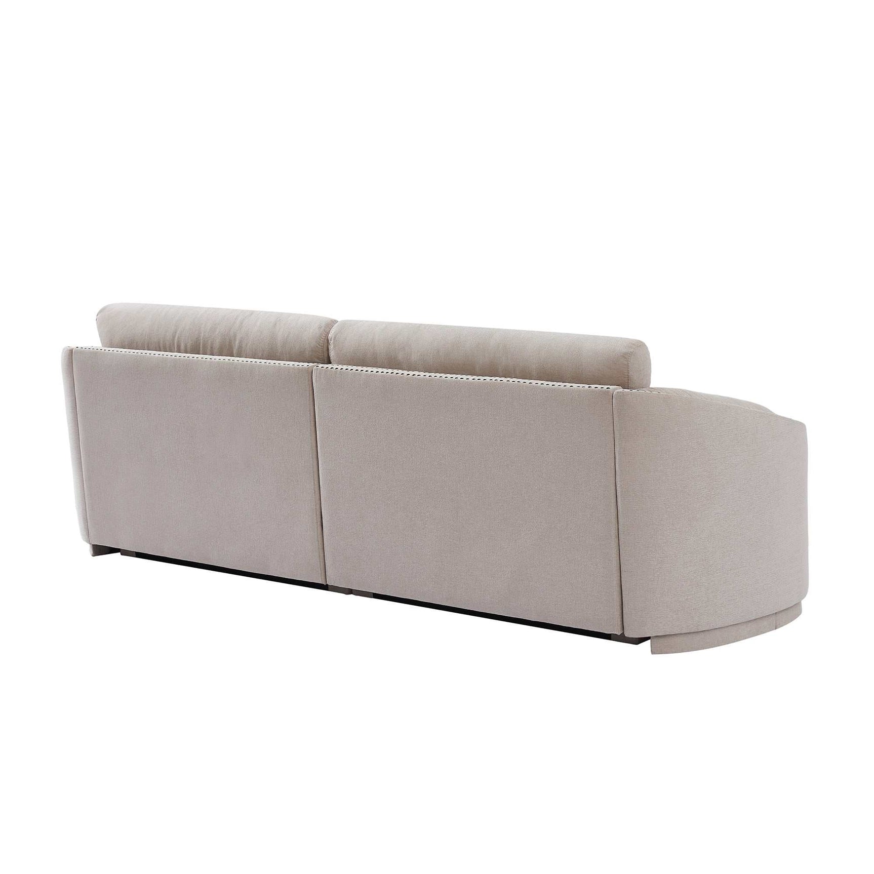 Lassen Semilunar Arm Sofa Beige - Ornate Home