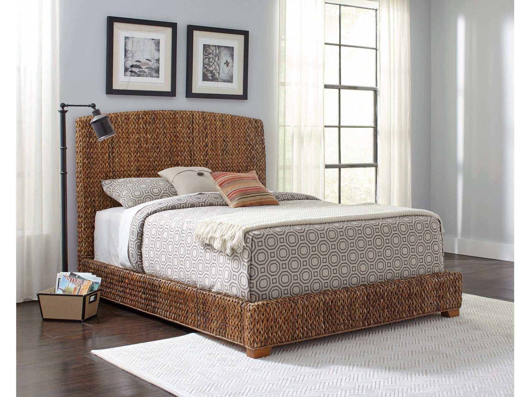 Laughton Amber Eastern King Bed - Ornate Home