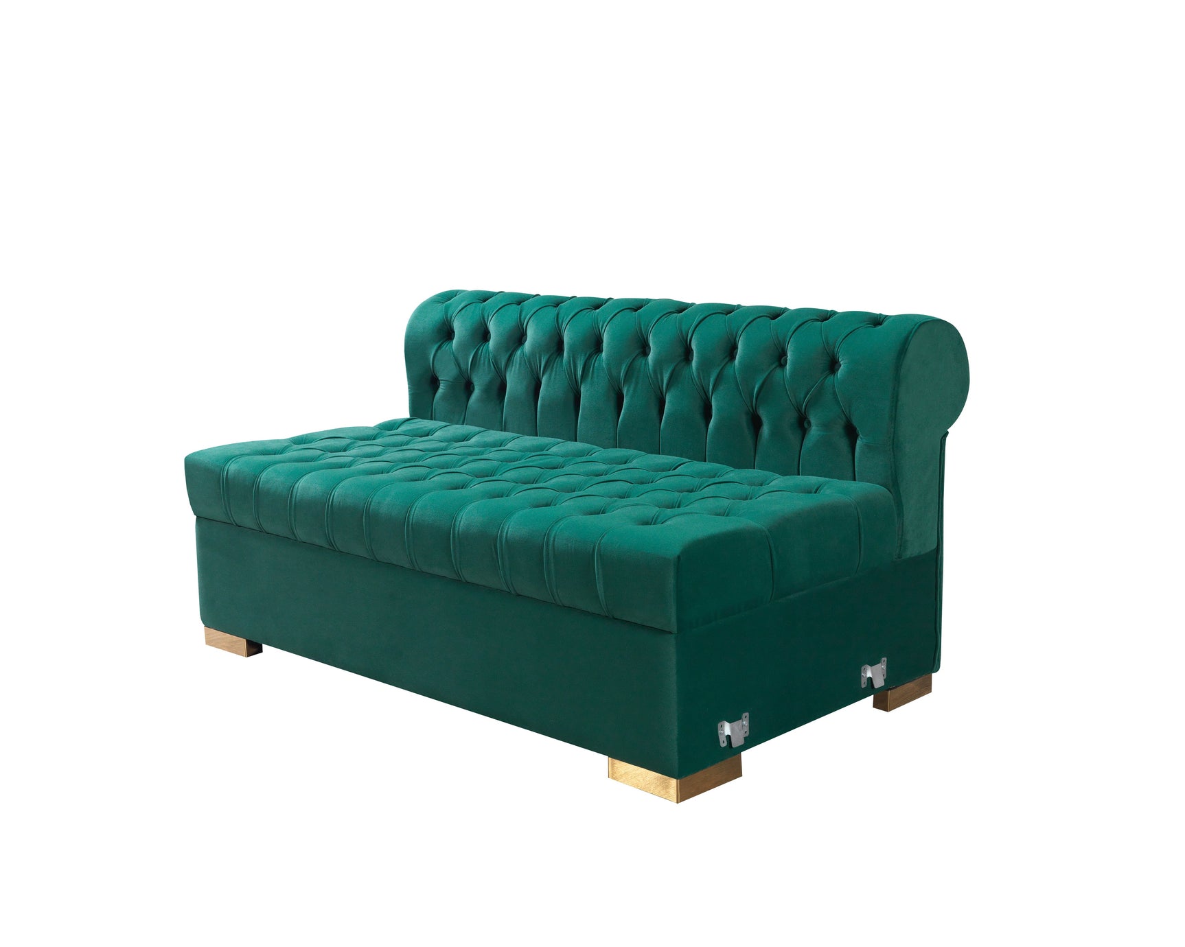 Lauren Green Velvet Double Chaise Sectional - Ornate Home