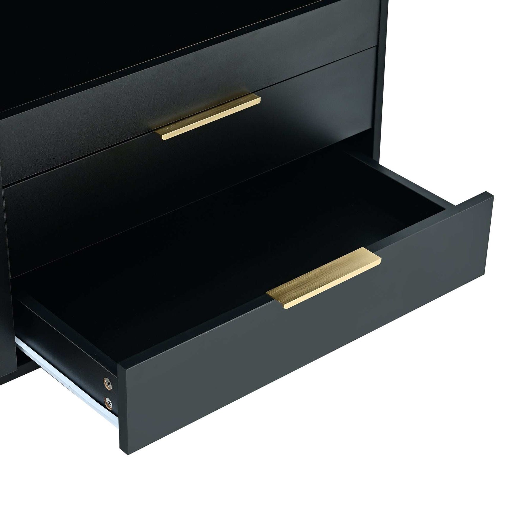 Lava Light Luxury Modern Storage Cabinets Black - Ornate Home
