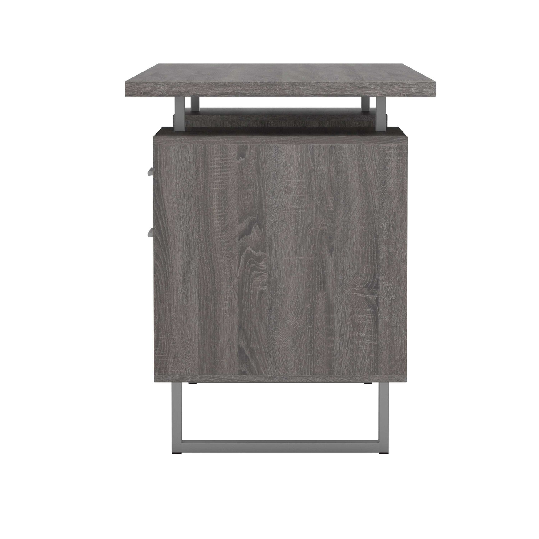 Lawtey Weathered Grey Floating Top Office Desk - Ornate Home