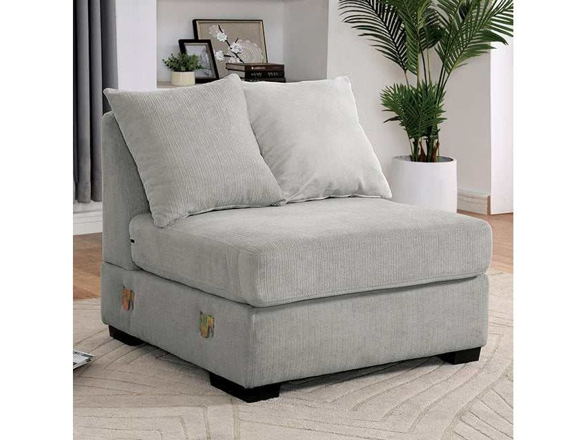 Leandra Light Gray Chair - Ornate Home