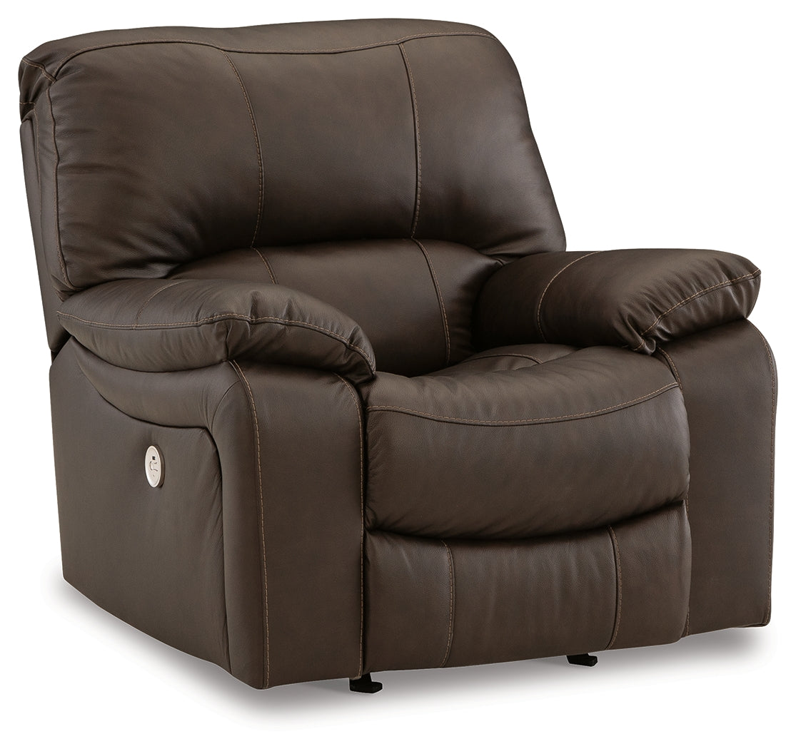 Leesworth Dark Brown Power Rocker Recliner - Ornate Home