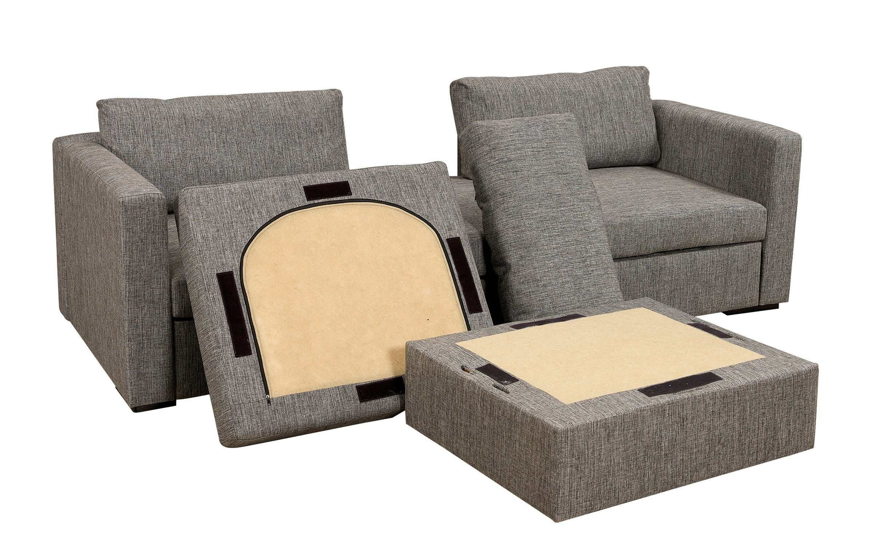 Lego Divan Gray Modular Sectional Pre-Sets - Ornate Home