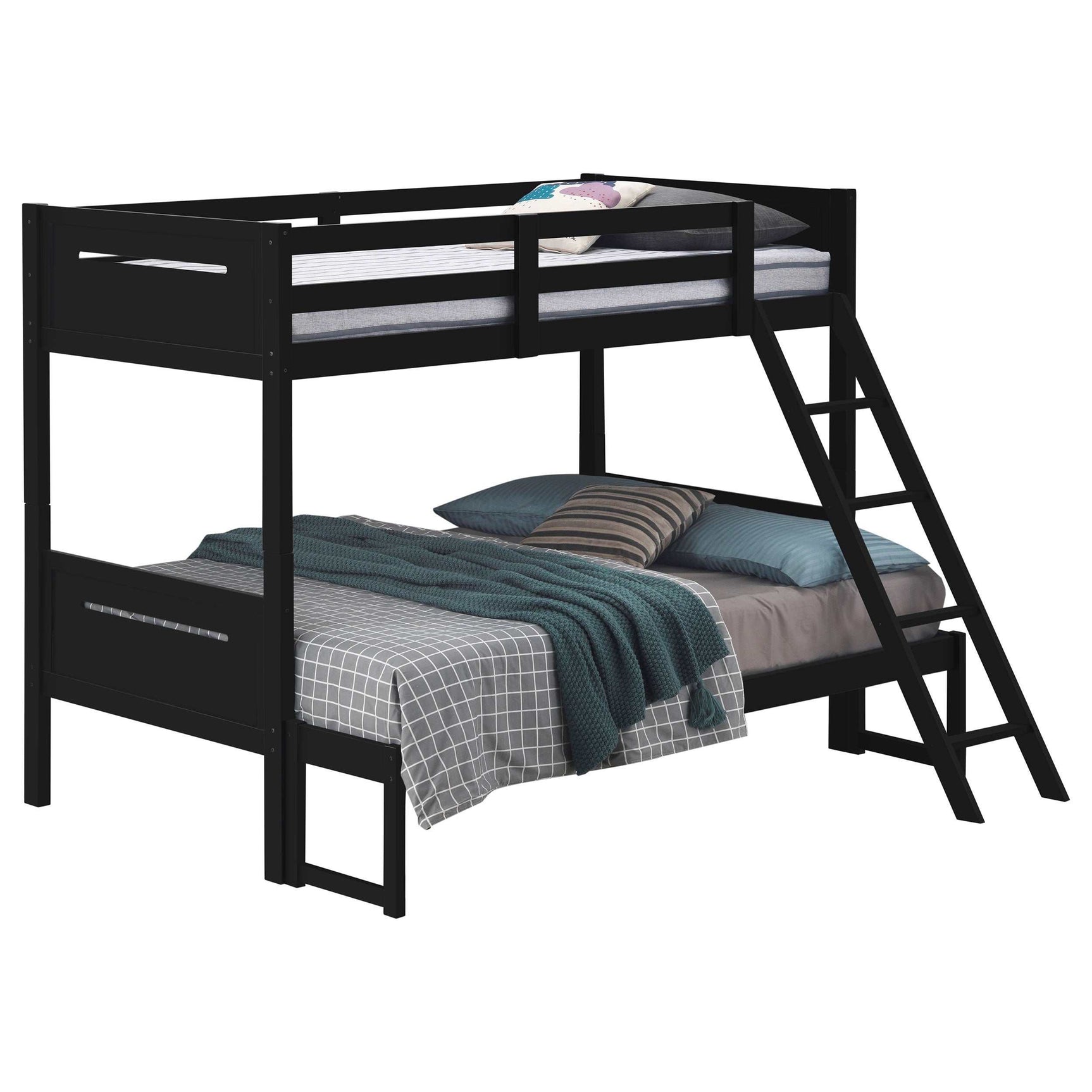 Littleton Black Twin / Full Bunk Bed - Ornate Home