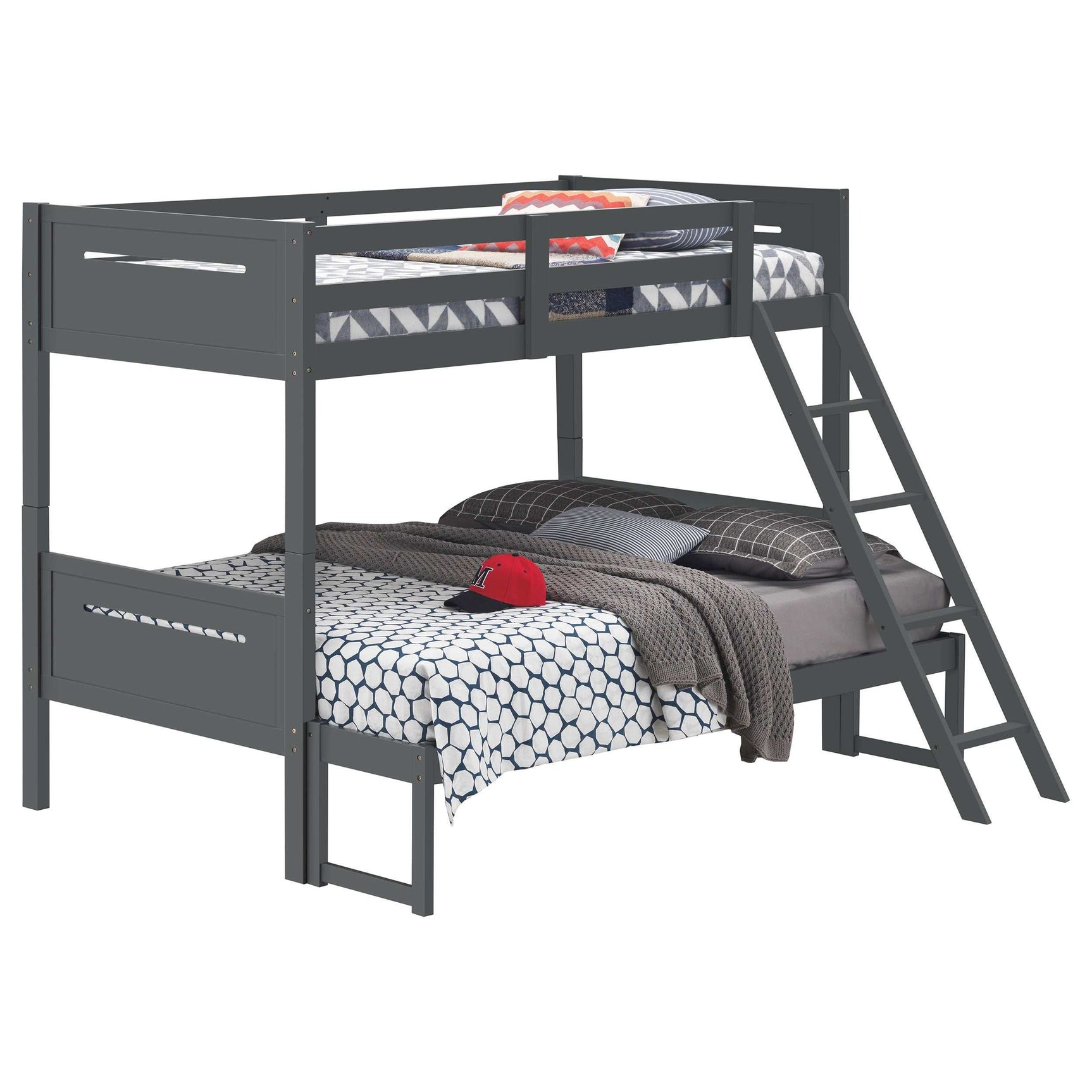 Littleton Grey Twin / Full Bunk Bed - Ornate Home