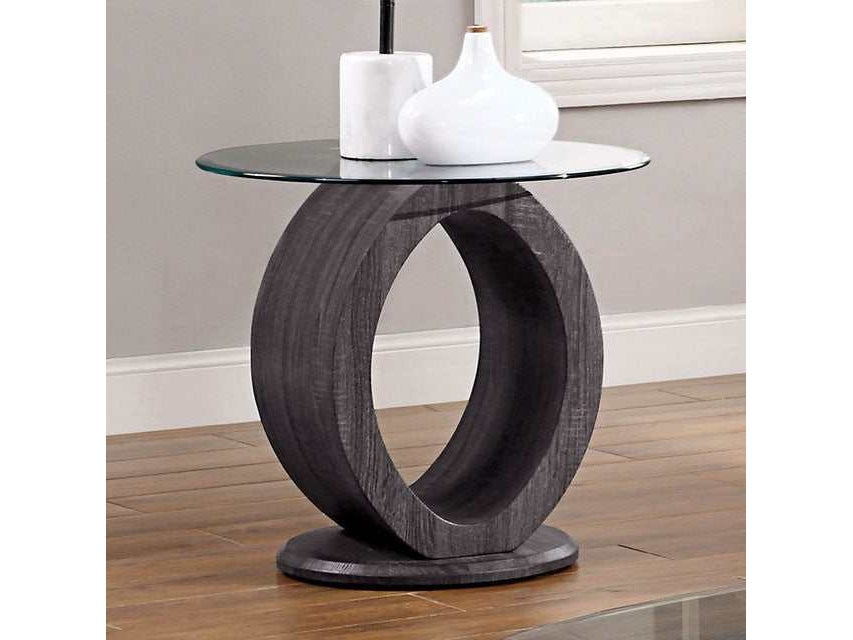 Lodia Gray End Table - Ornate Home
