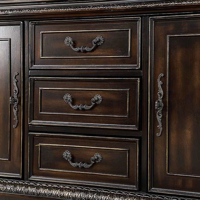 Lombardy Walnut Hutch & Buffet - Ornate Home