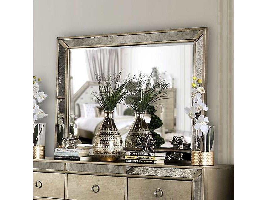 Loraine Champagne Mirror - Ornate Home