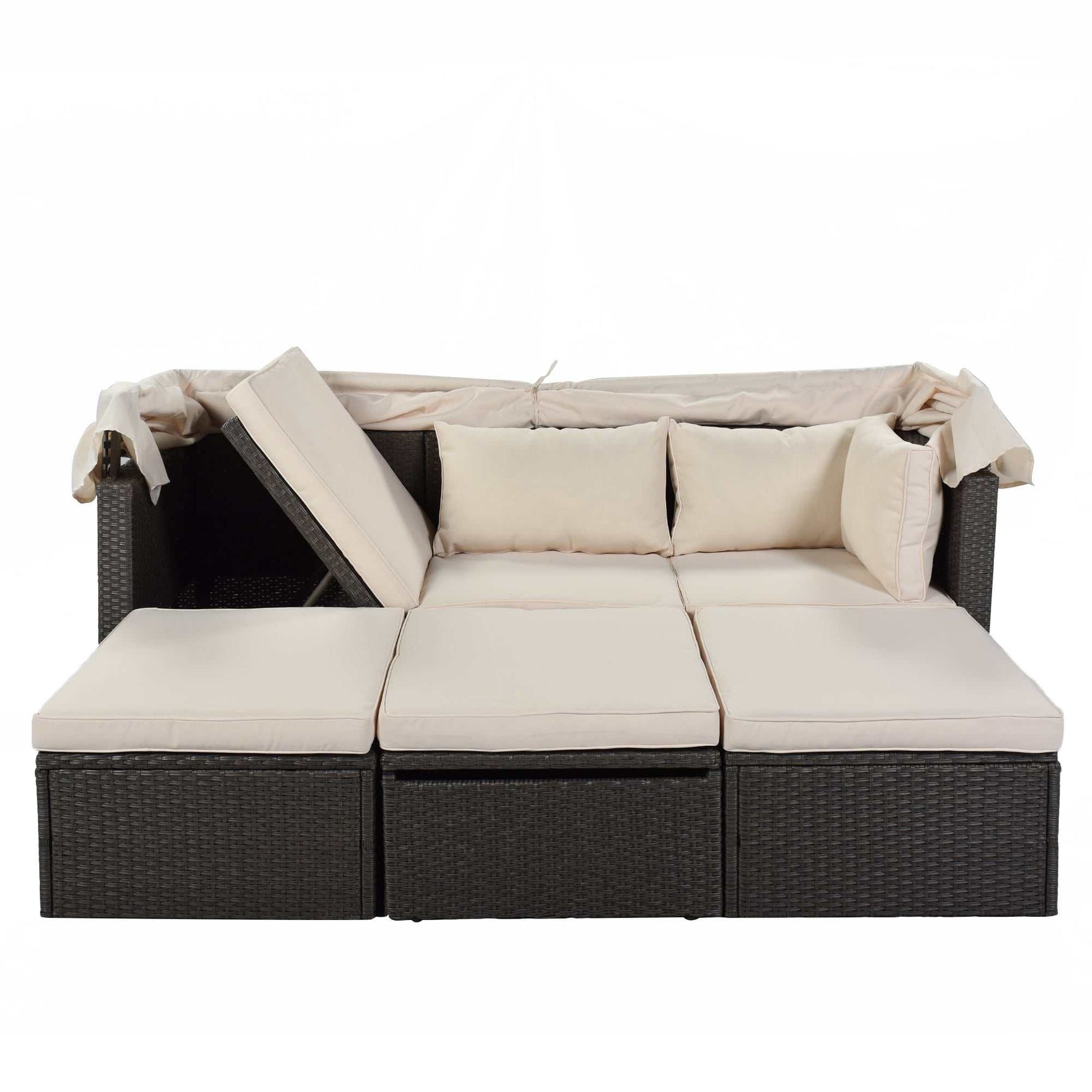 Los Padres Patio Rectangle Daybed Beige - Ornate Home