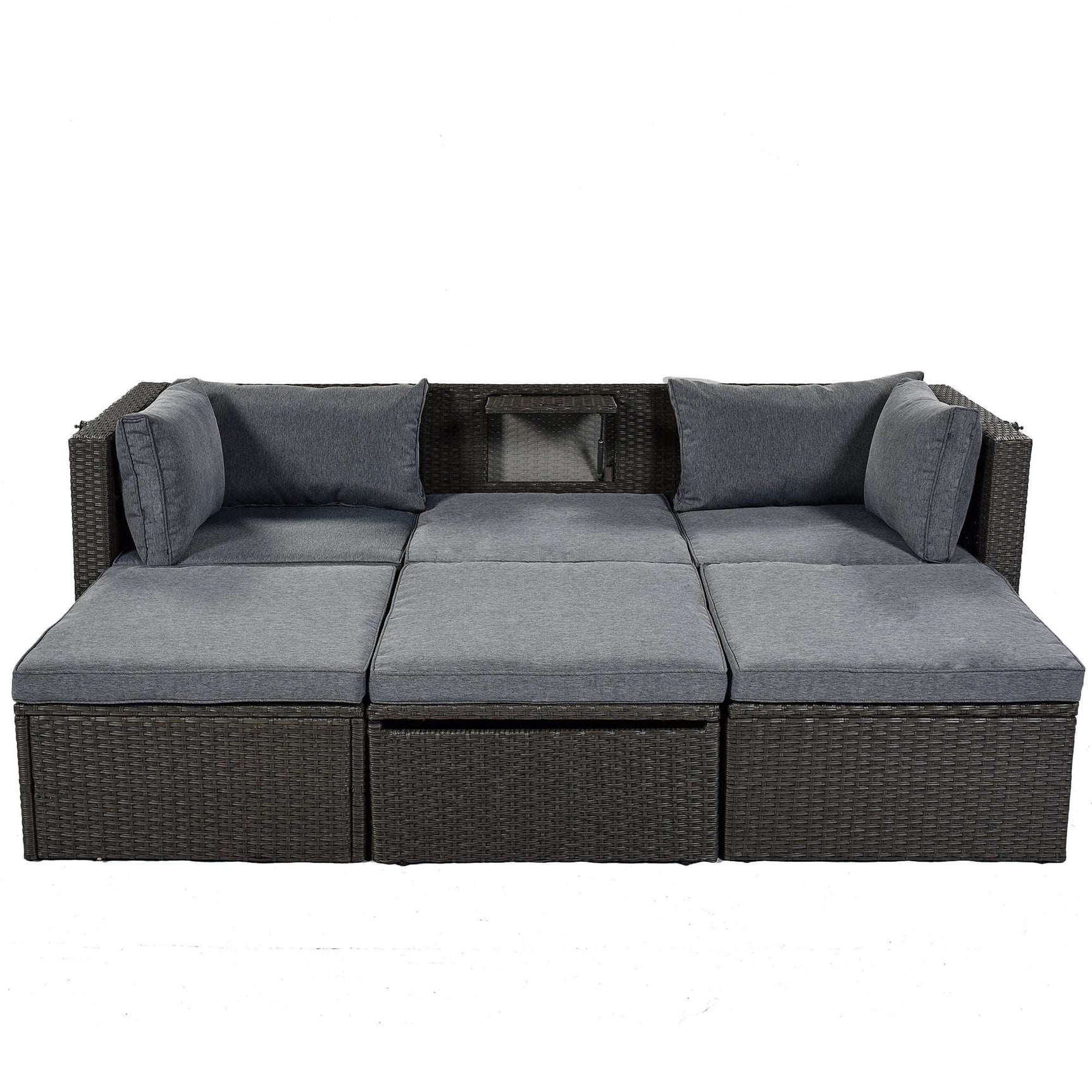 Los Padres Patio Rectangle Daybed Gray - Ornate Home