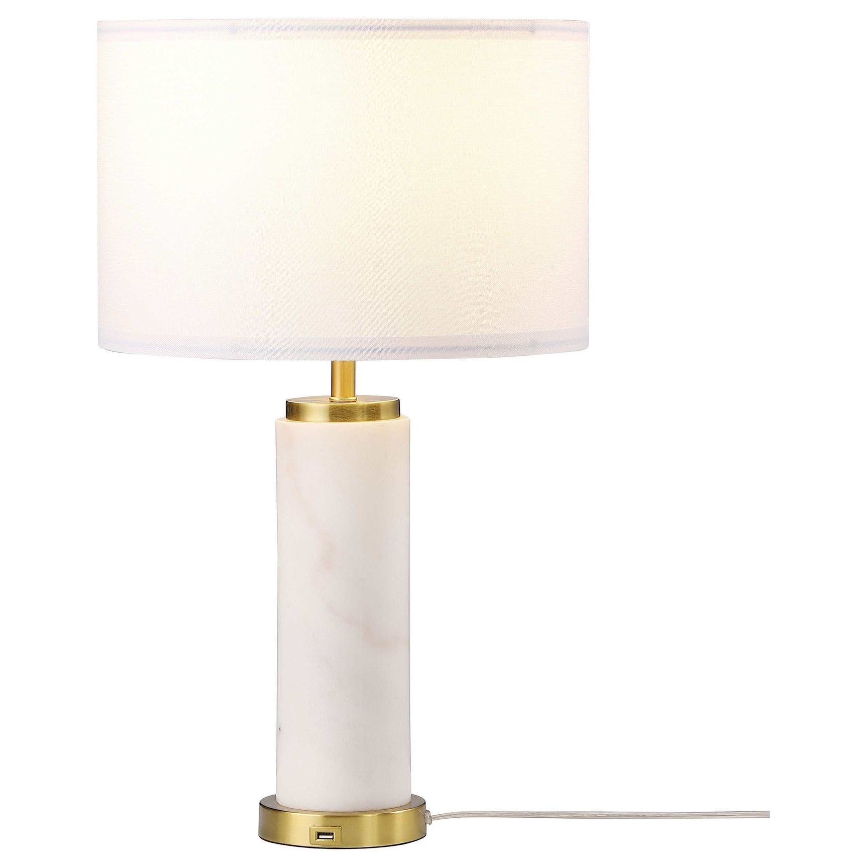 Lucius White / Gold Table Lamp - Ornate Home