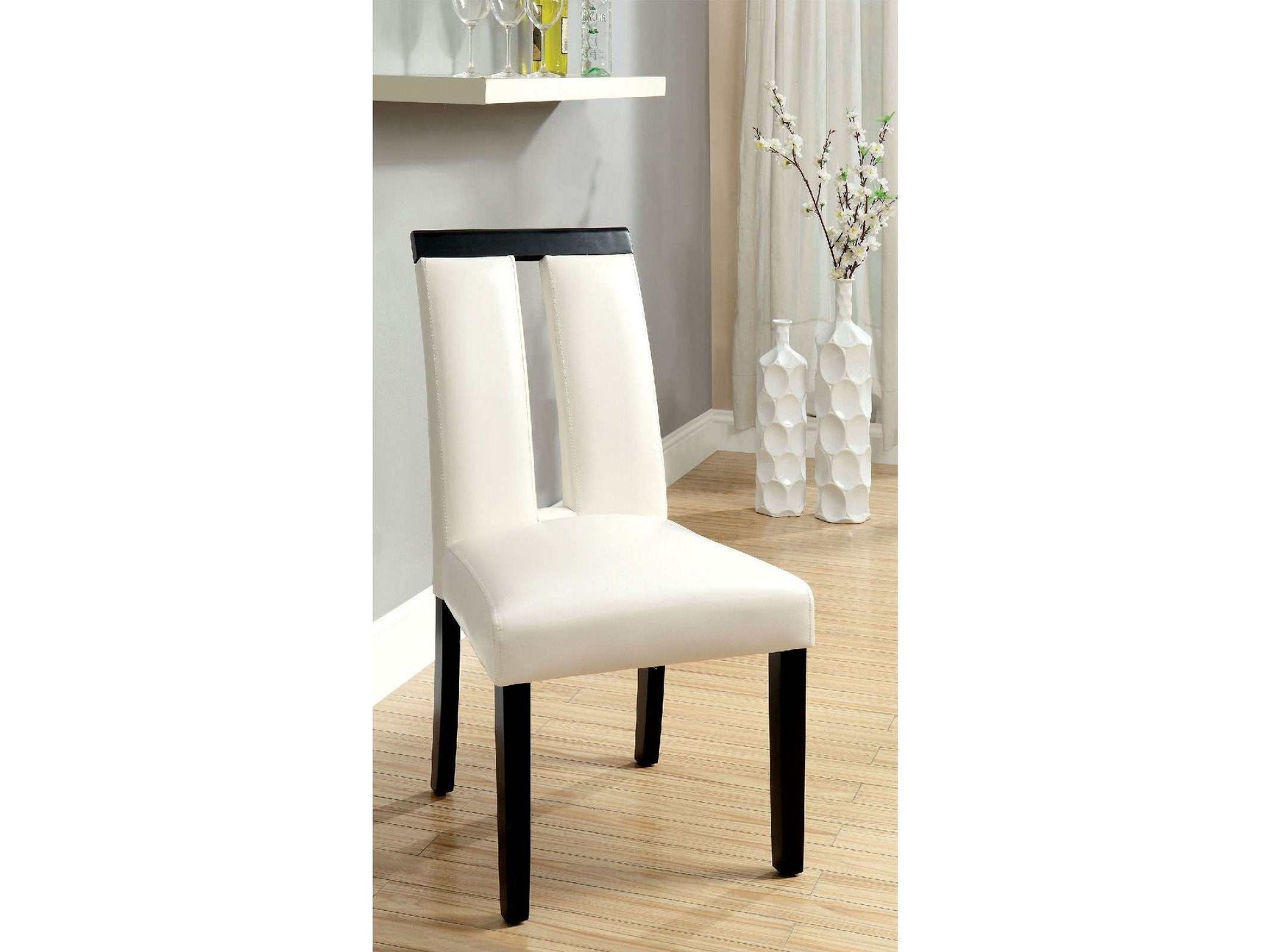 Luminar Black & White Dining Chair (Set of 2) - Ornate Home