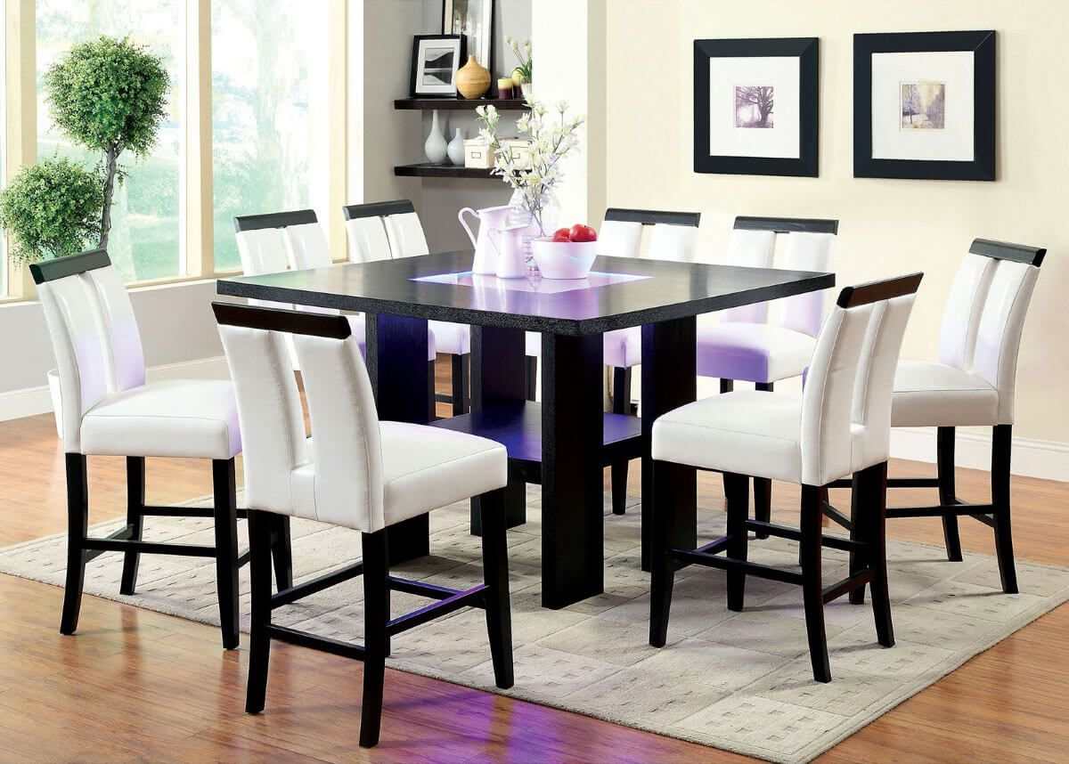 Luminar II Black Dining Table - Ornate Home