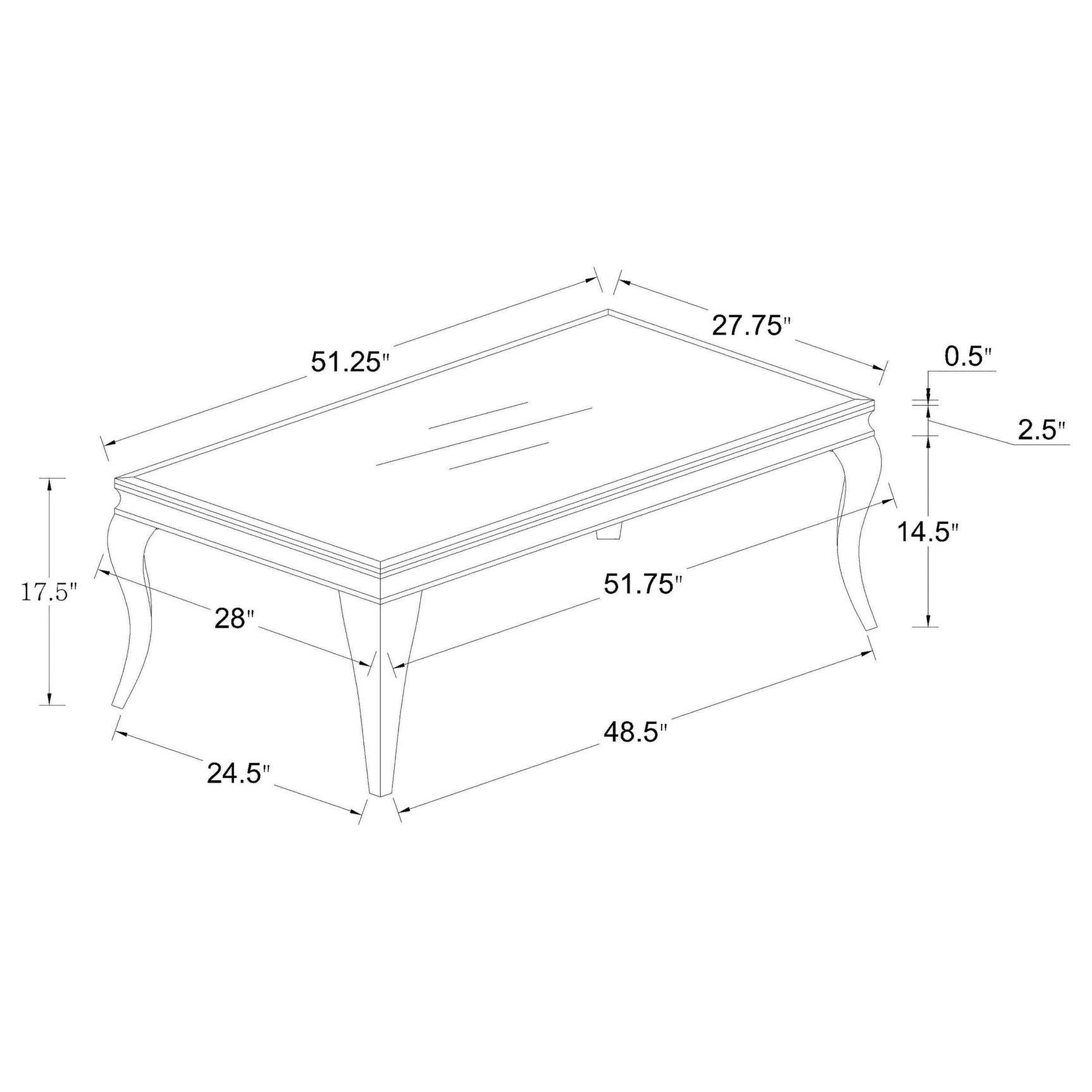 Luna Whie / Chrome Coffee Table - Ornate Home