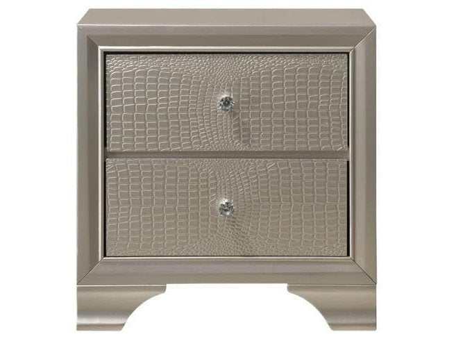 Lyssa Champagne Nightstand - Ornate Home