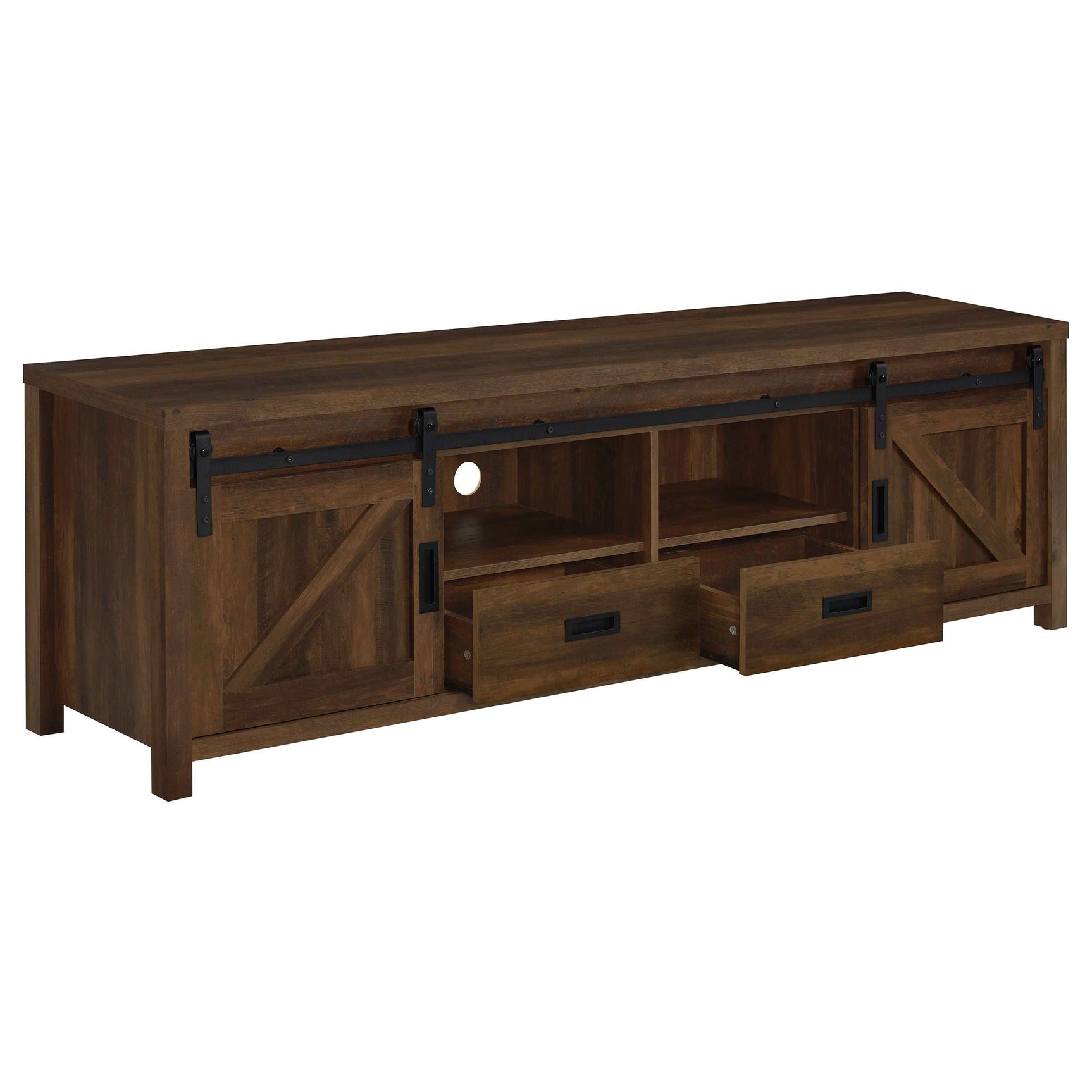 Madra Dark Pine 79" Tv Stand - Ornate Home