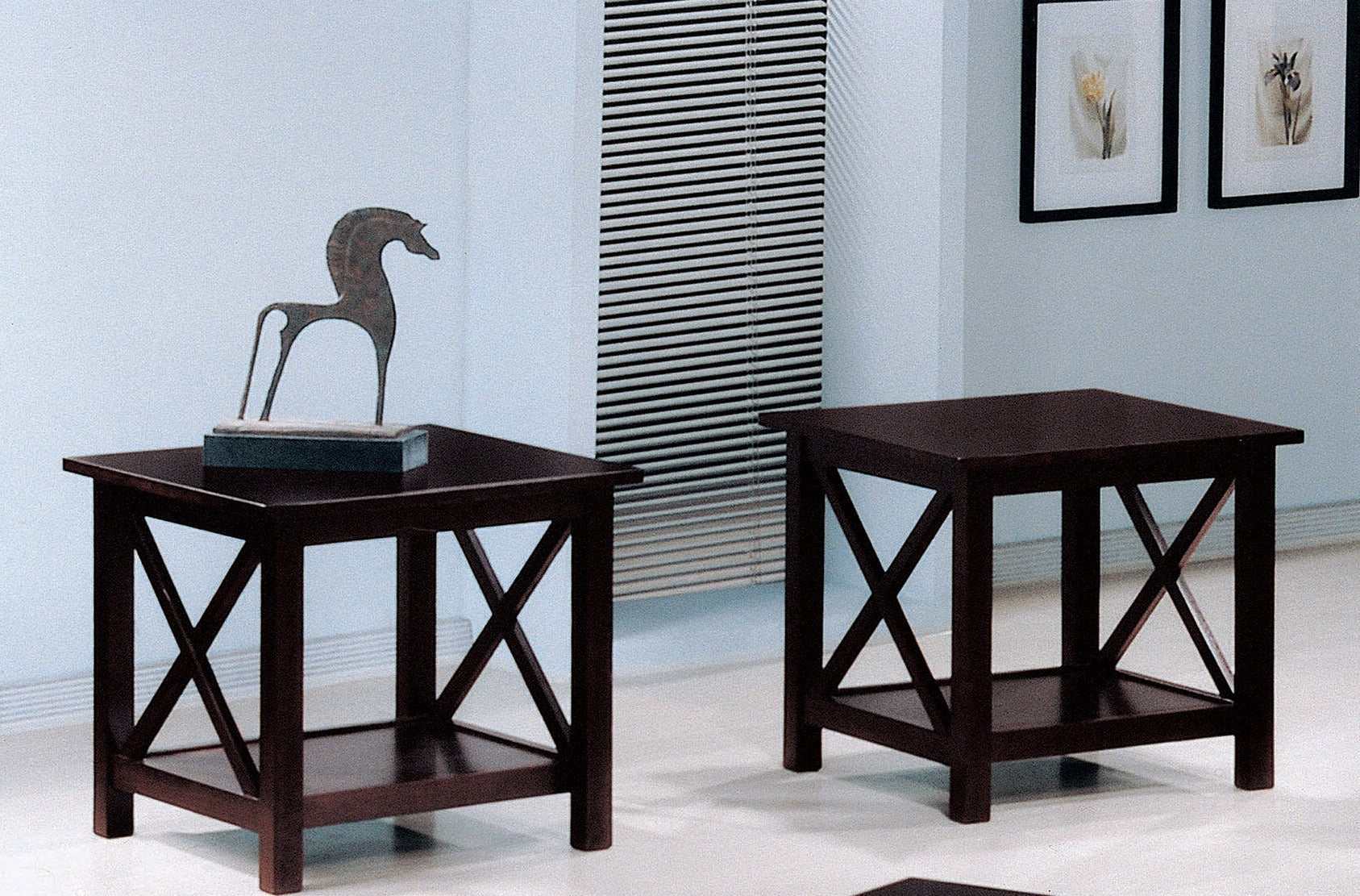 Maisy Deep Merlot 3pc Coffee Table Set - Ornate Home