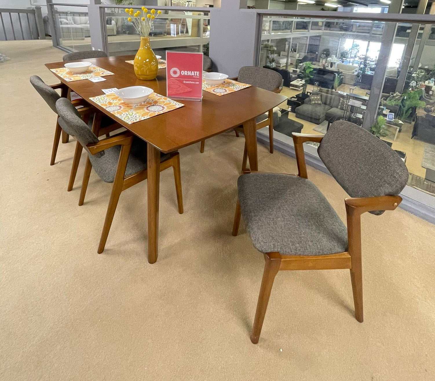 Malone Dark Walnut Rectangular Dining Table - Ornate Home