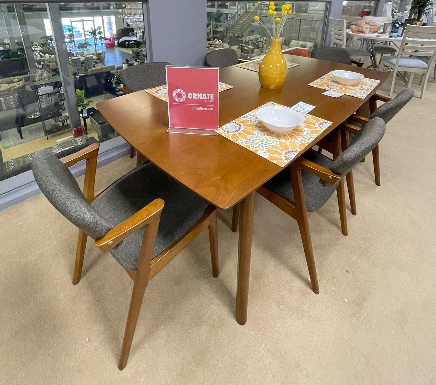 Malone Dark Walnut Rectangular Dining Table - Ornate Home